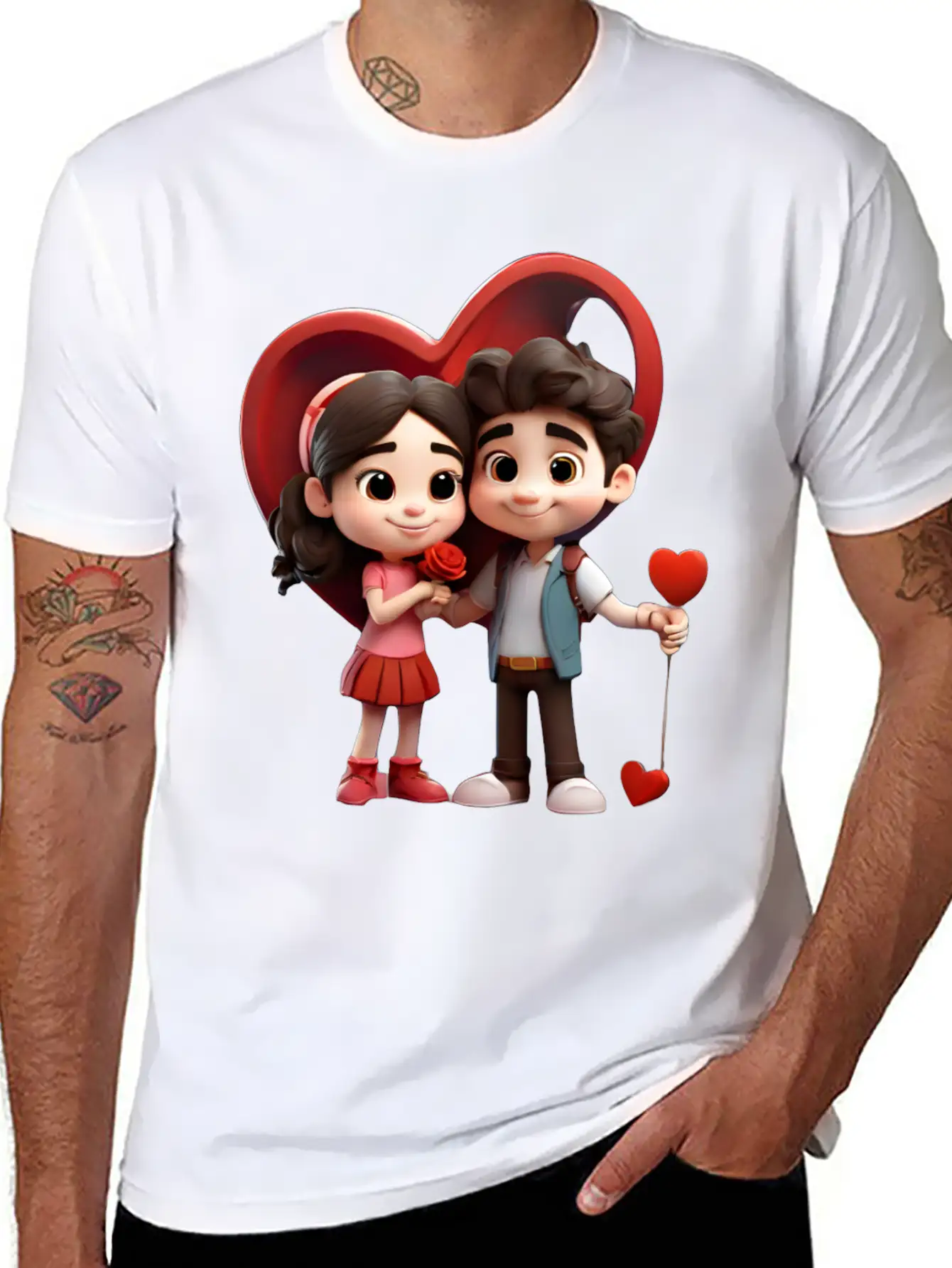 Valentines Day Stylish Everyday T-Shirt – Unisex Basic Cotton Tee