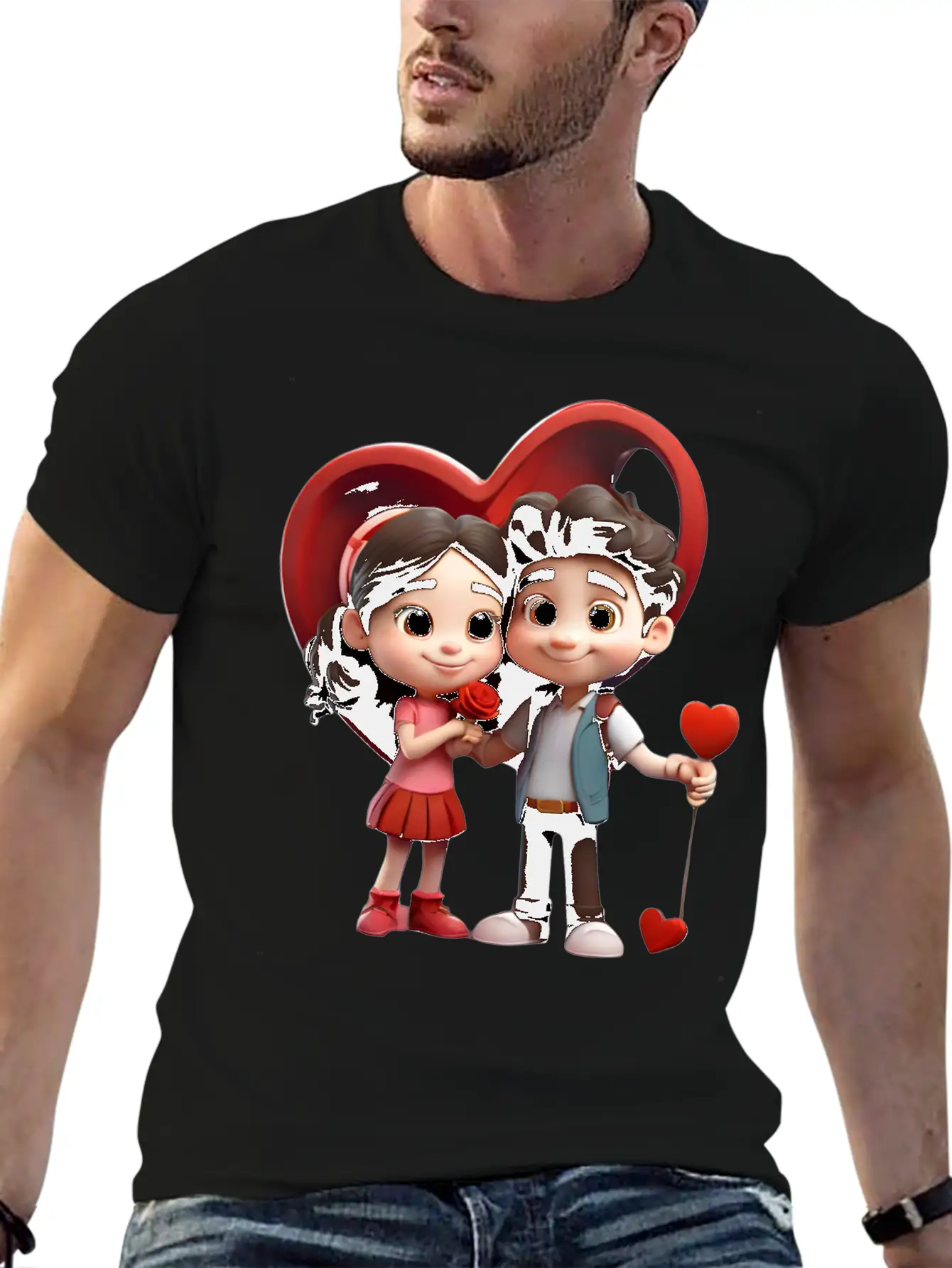 Valentines Day Stylish Everyday T-Shirt – Unisex Basic Cotton Tee