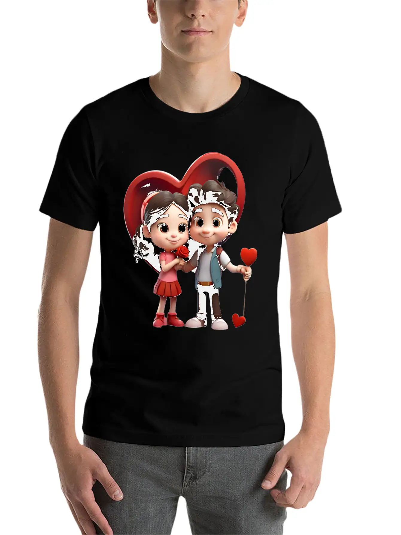 Valentines Day Stylish Everyday T-Shirt – Unisex Basic Cotton Tee