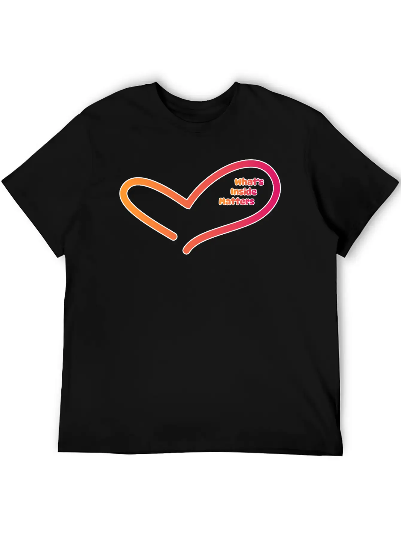 Valentine's Day : What's Inside Matters Comfortable Minimalist Graphic Tee – Summer Style Essential