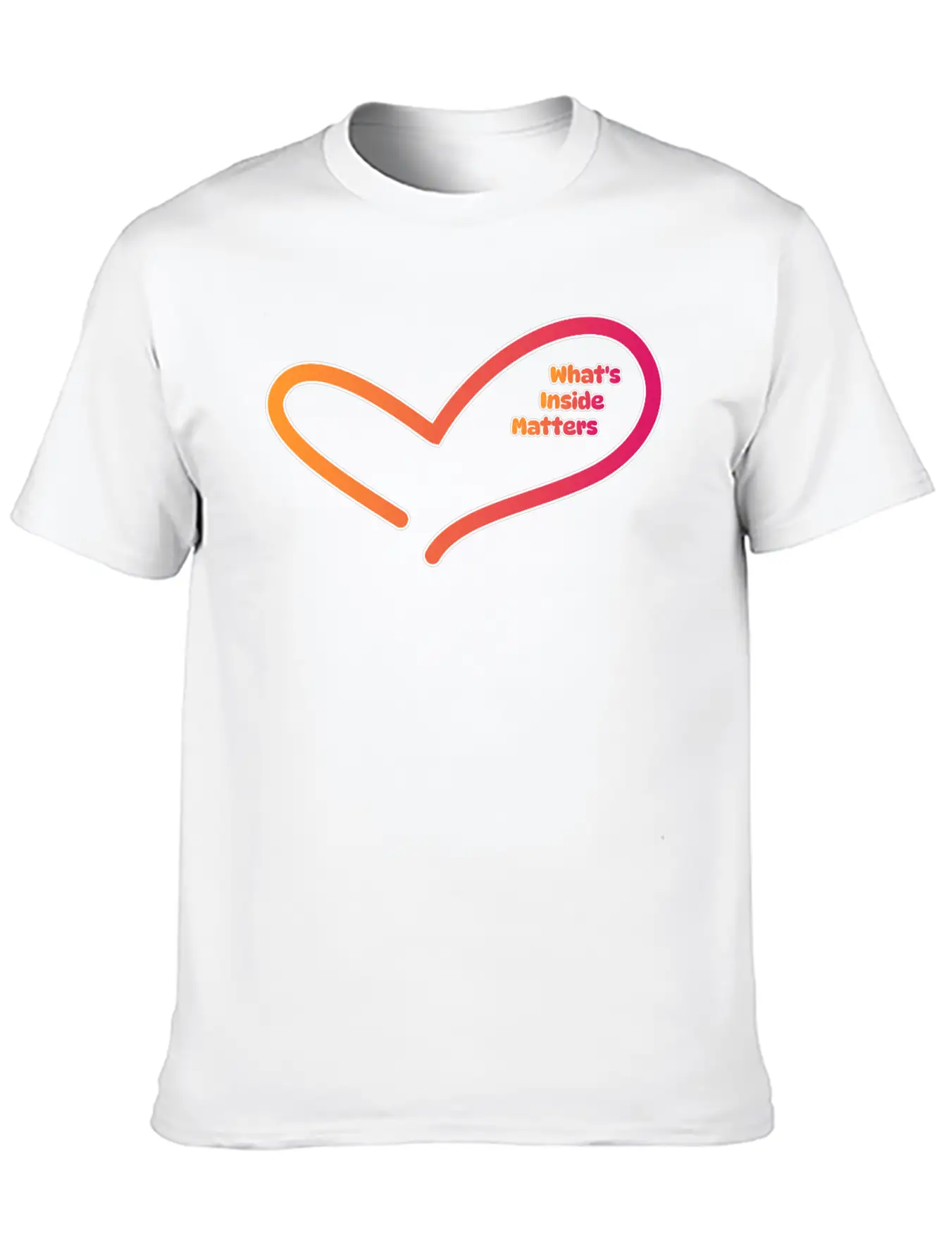 Valentine's Day : What's Inside Matters Comfortable Minimalist Graphic Tee – Summer Style Essential