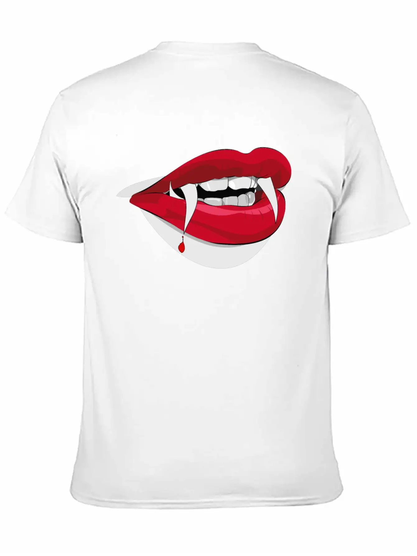 Vampire Lips (High Quality) Unisex Short Sleeve Soft Cotton T-Shirt – Casual Everyday Wear