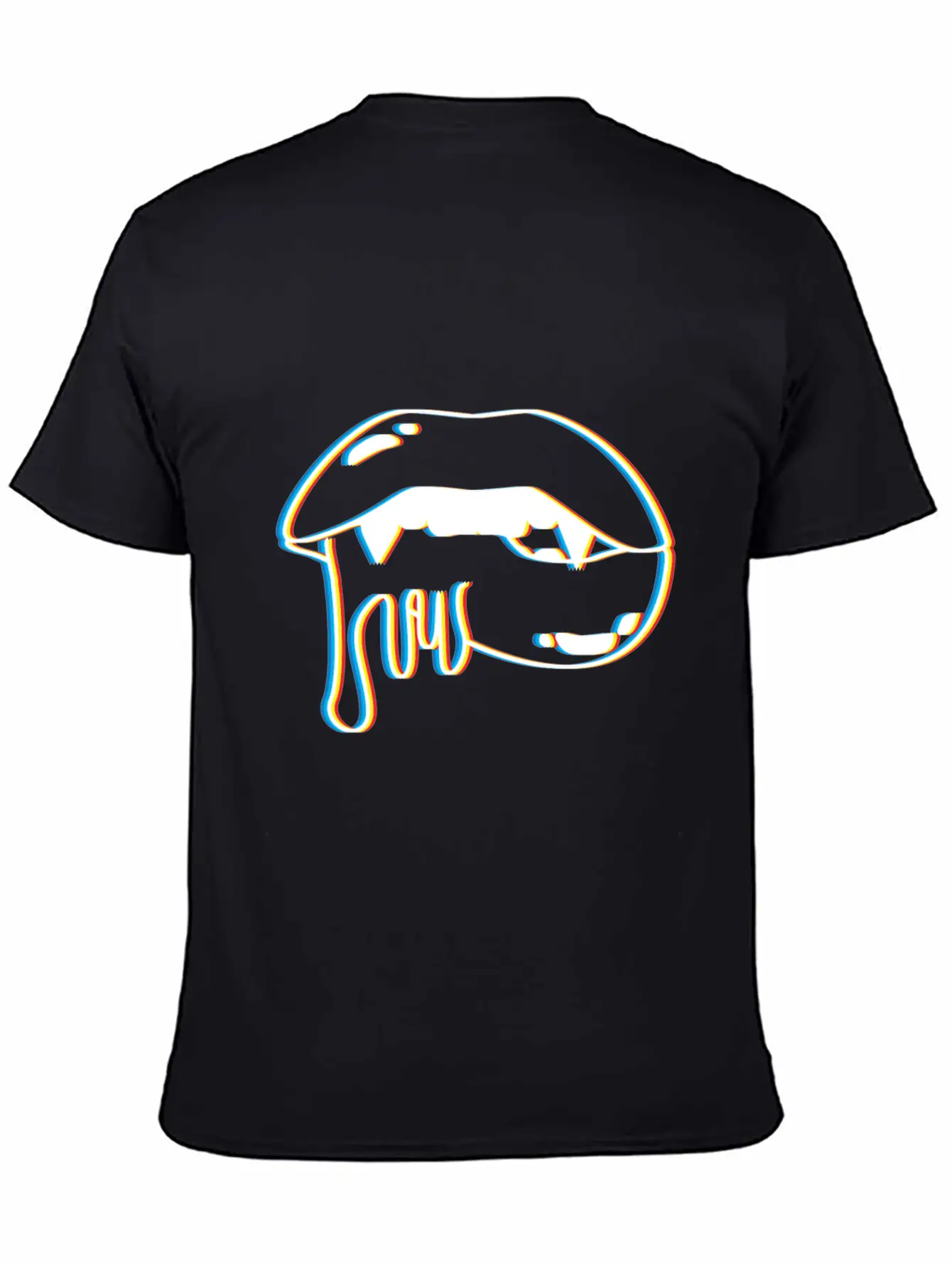 Vampire Mouth Gift | Trippy Halloween Costume Idea Unisex Short Sleeve Soft Cotton T-Shirt – Casual Everyday Wear