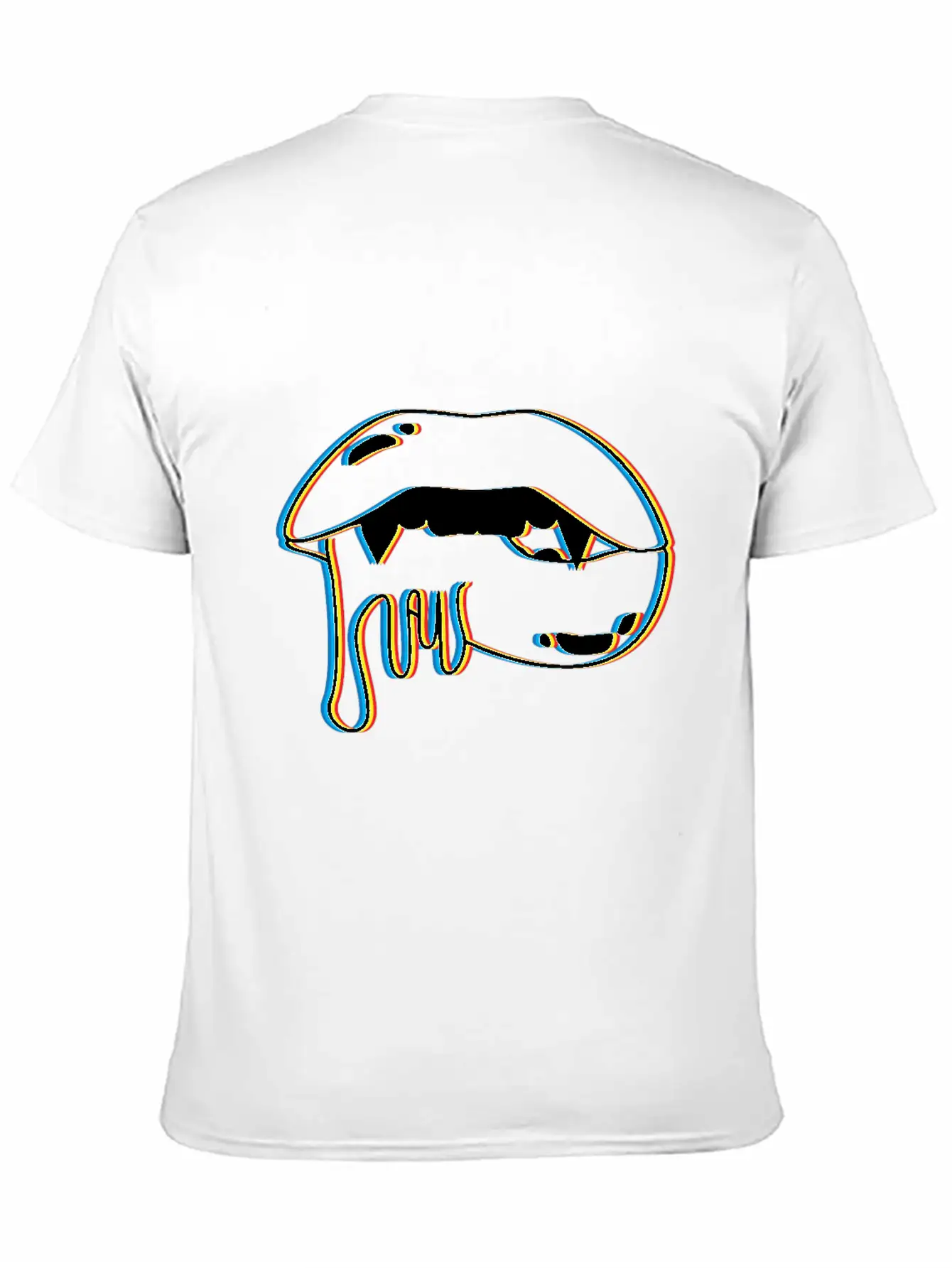 Vampire Mouth Gift | Trippy Halloween Costume Idea Unisex Short Sleeve Soft Cotton T-Shirt – Casual Everyday Wear