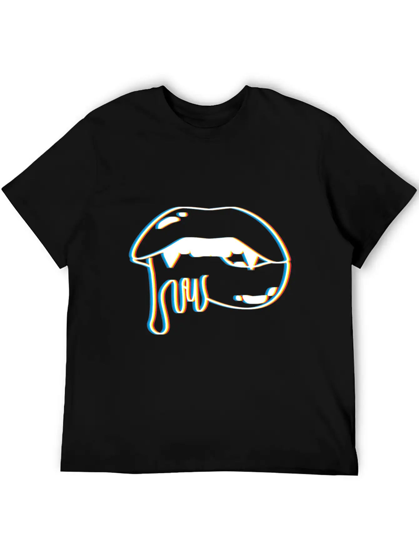 Vampire Mouth Gift | Trippy Halloween Costume Idea Unisex Short Sleeve Soft Cotton T-Shirt – Casual Everyday Wear
