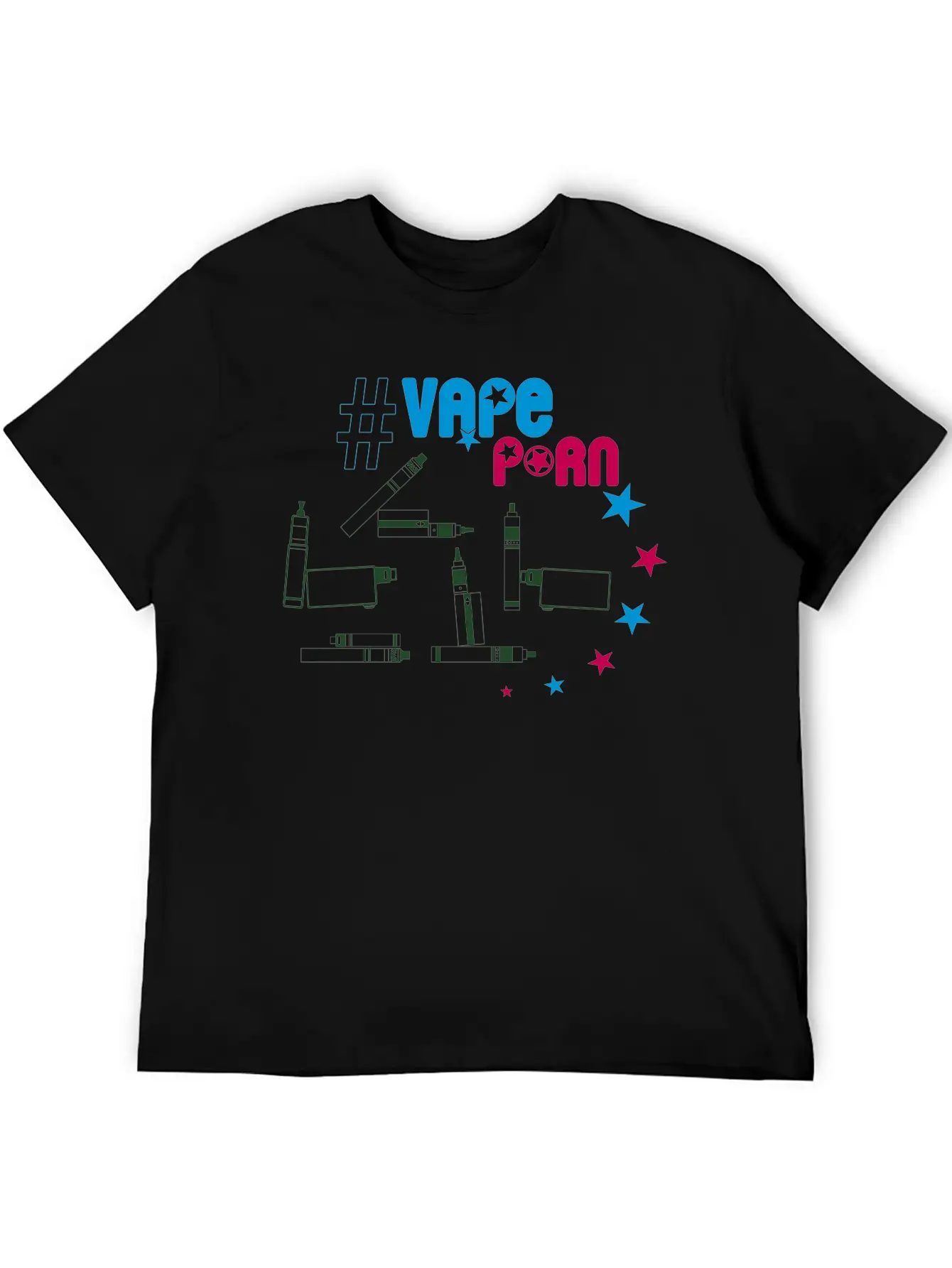 Vape-Shirt - #VapePorn Essential Unisex Summer Tee – Soft Cotton Casual Fit