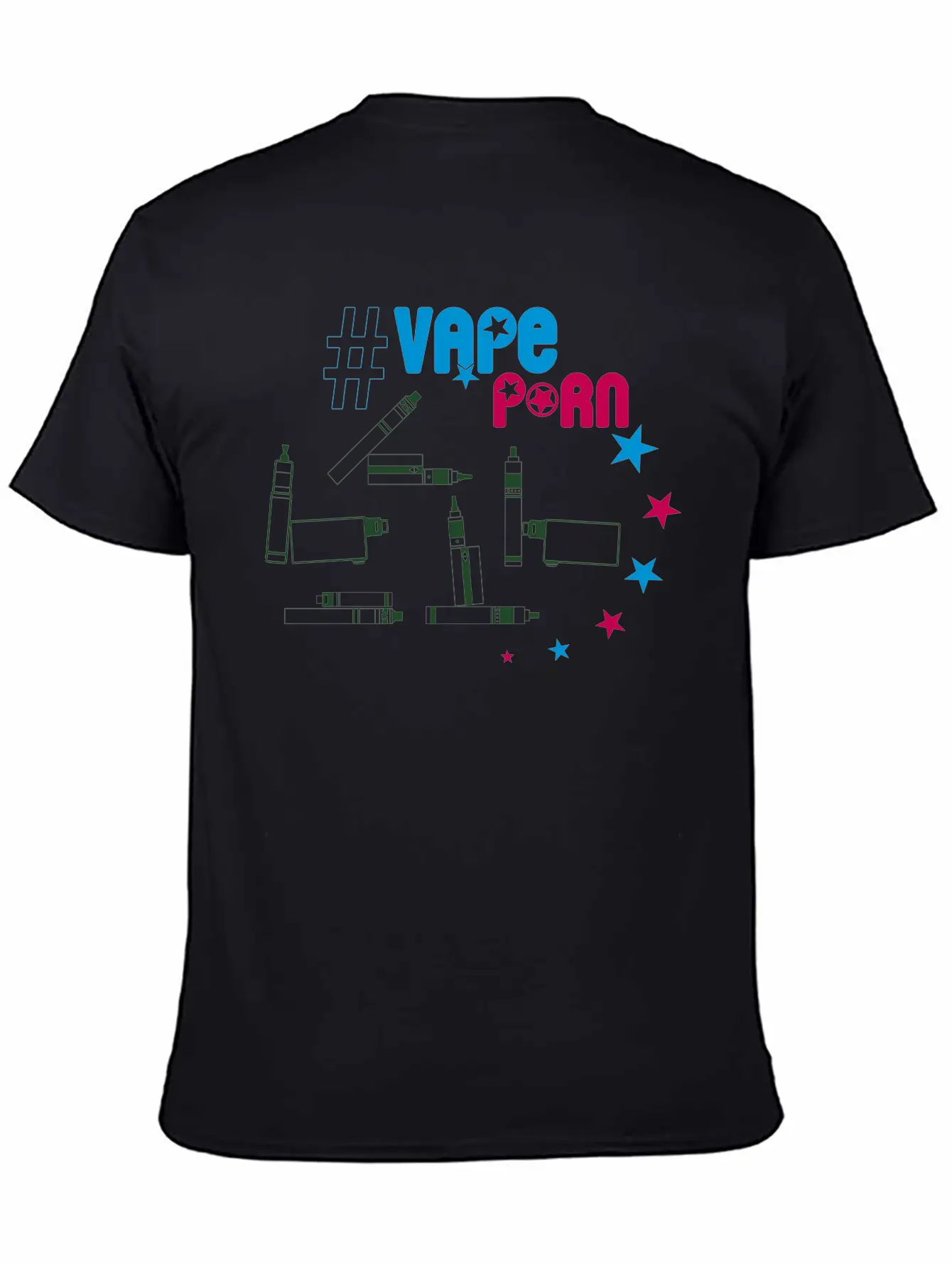 Vape-Shirt - #VapePorn Essential Unisex Summer Tee – Soft Cotton Casual Fit