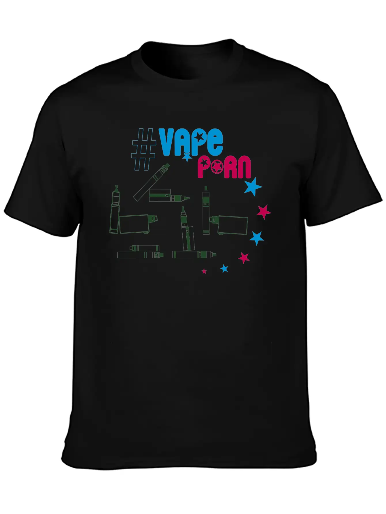 Vape-Shirt - #VapePorn Essential Unisex Summer Tee – Soft Cotton Casual Fit