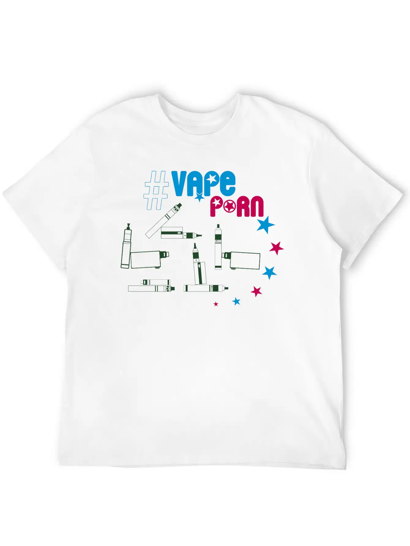 Vape-Shirt - #VapePorn Essential Unisex Summer Tee – Soft Cotton Casual Fit