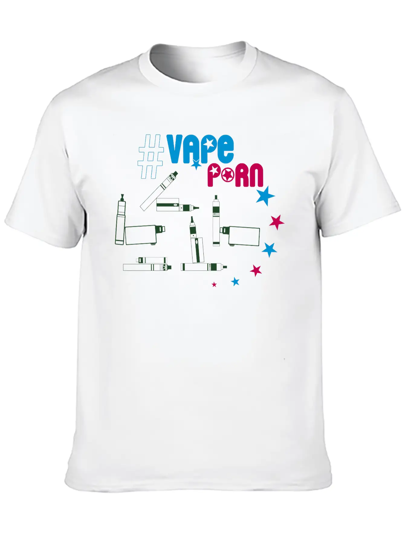 Vape-Shirt - #VapePorn Essential Unisex Summer Tee – Soft Cotton Casual Fit