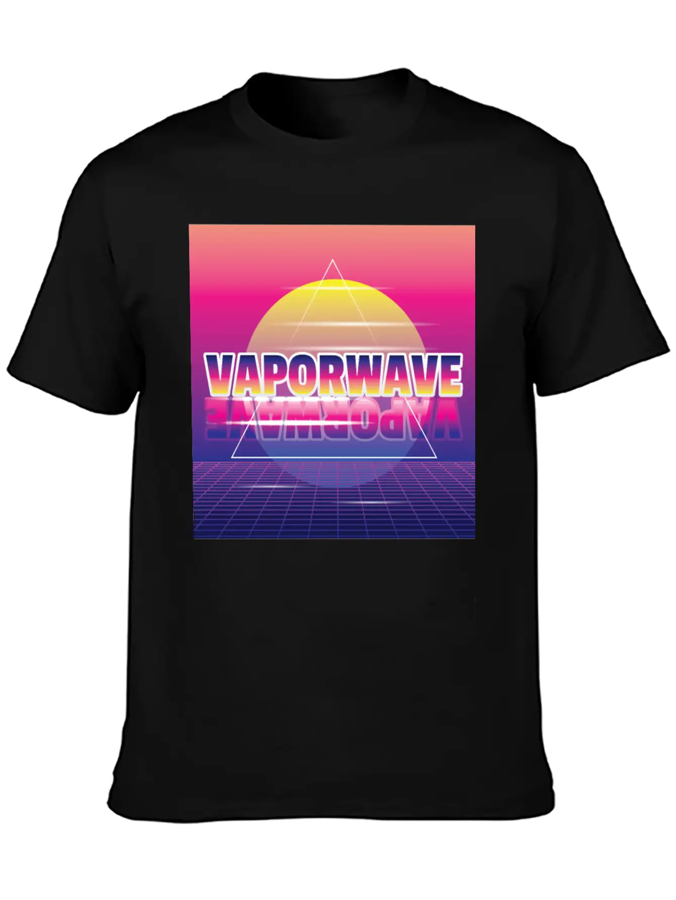 Vaporwave Aesthetic Synth 80th Style Unisex Short Sleeve Soft Cotton T-Shirt – Casual Everyday Wear