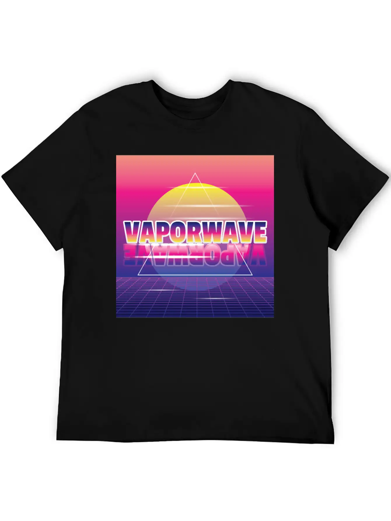 Vaporwave Aesthetic Synth 80th Style Unisex Short Sleeve Soft Cotton T-Shirt – Casual Everyday Wear
