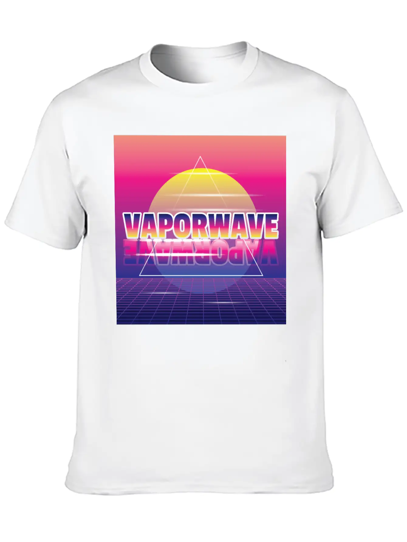 Vaporwave Aesthetic Synth 80th Style Unisex Short Sleeve Soft Cotton T-Shirt – Casual Everyday Wear