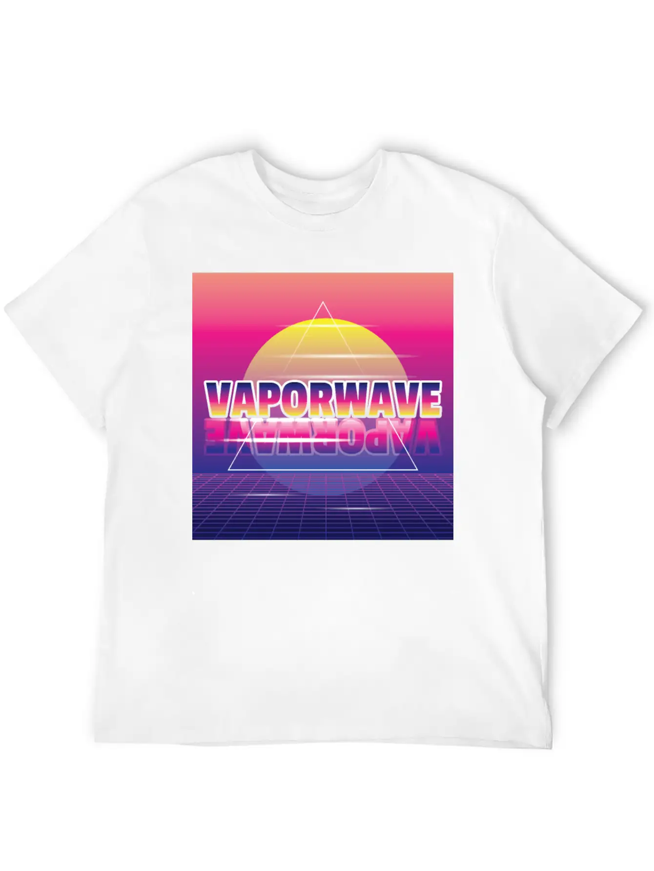 Vaporwave Aesthetic Synth 80th Style Unisex Short Sleeve Soft Cotton T-Shirt – Casual Everyday Wear