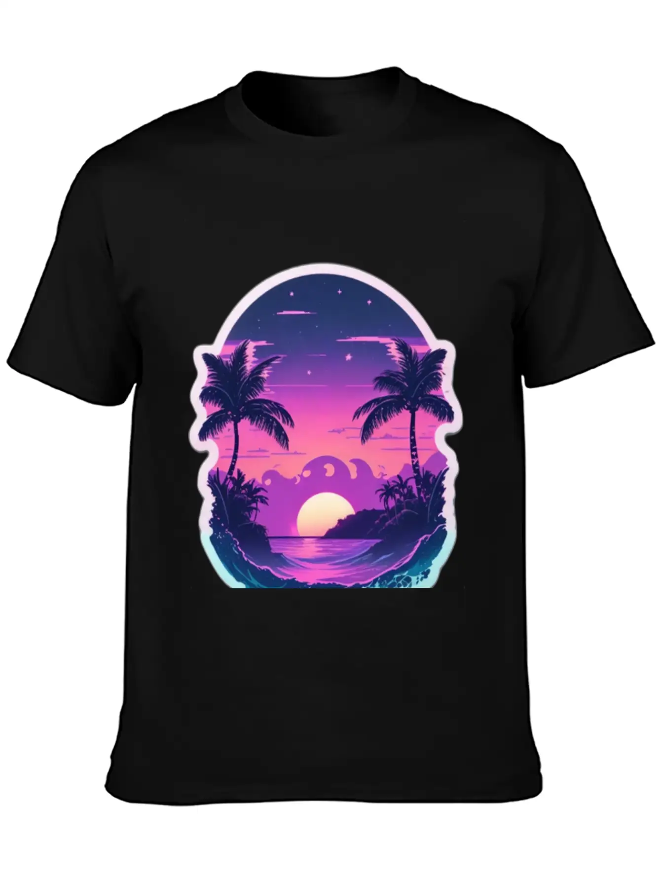 Vaporwave Dusk Stylish Everyday T-Shirt – Unisex Basic Cotton Tee