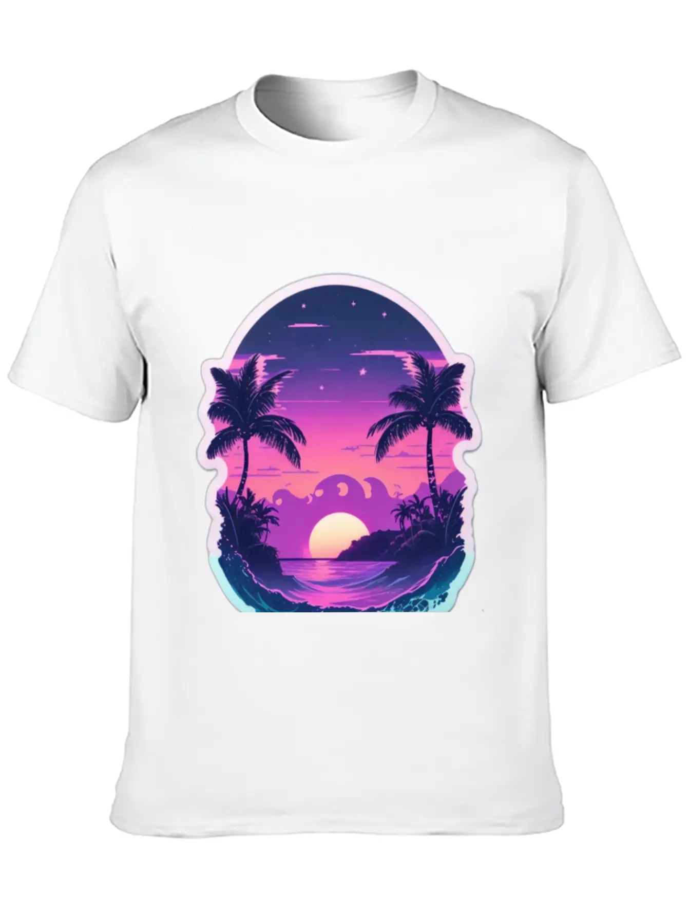 Vaporwave Dusk Stylish Everyday T-Shirt – Unisex Basic Cotton Tee