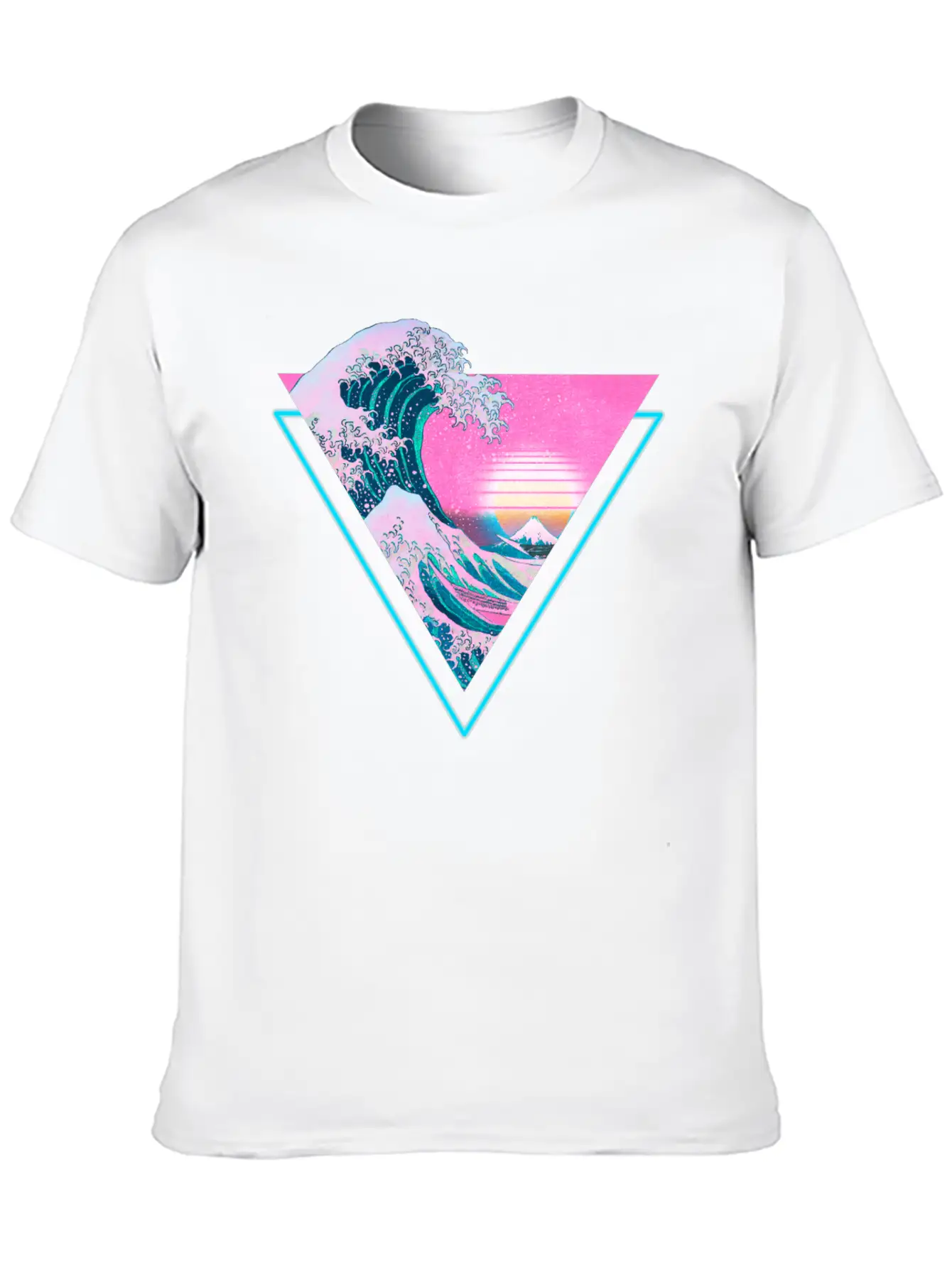 Vaporwave Retro Great Wave Sunset 90's Aesthetic Comfortable Minimalist Graphic Tee – Summer Style Essential