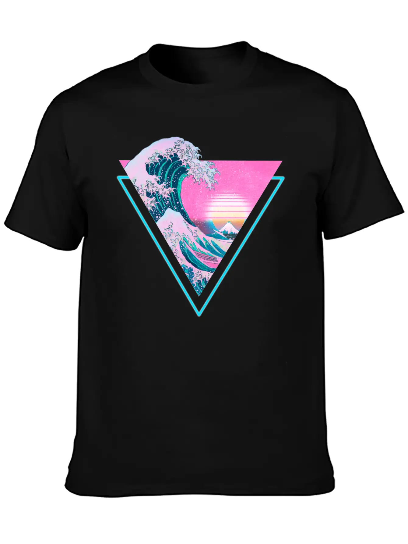 Vaporwave Retro Great Wave Sunset 90's Aesthetic Comfortable Minimalist Graphic Tee – Summer Style Essential