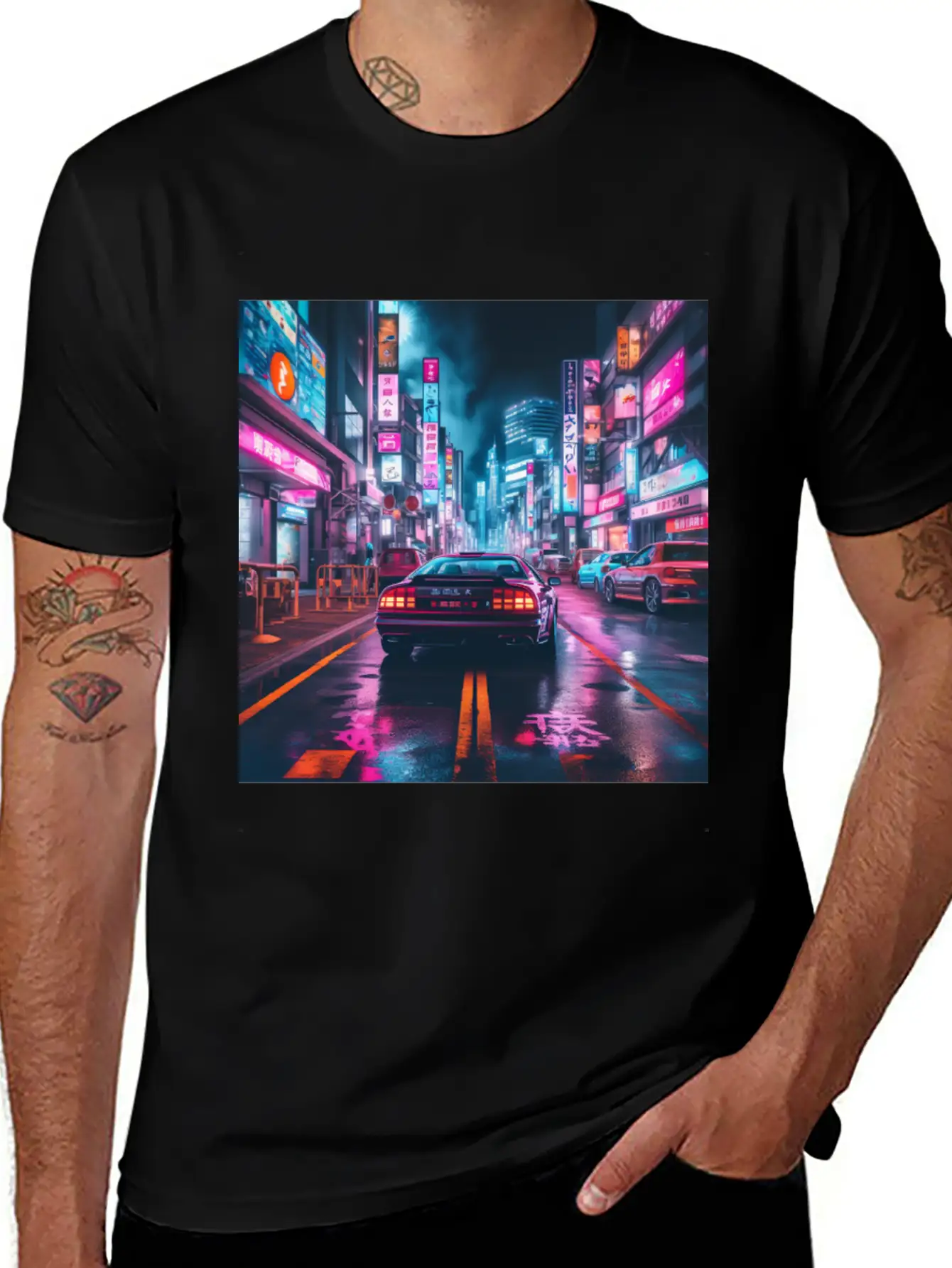 Vaporwave Tokyo Unisex Short Sleeve Soft Cotton T-Shirt – Casual Everyday Wear
