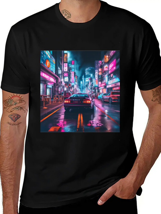 Vaporwave Tokyo Unisex Short Sleeve Soft Cotton T-Shirt – Casual Everyday Wear