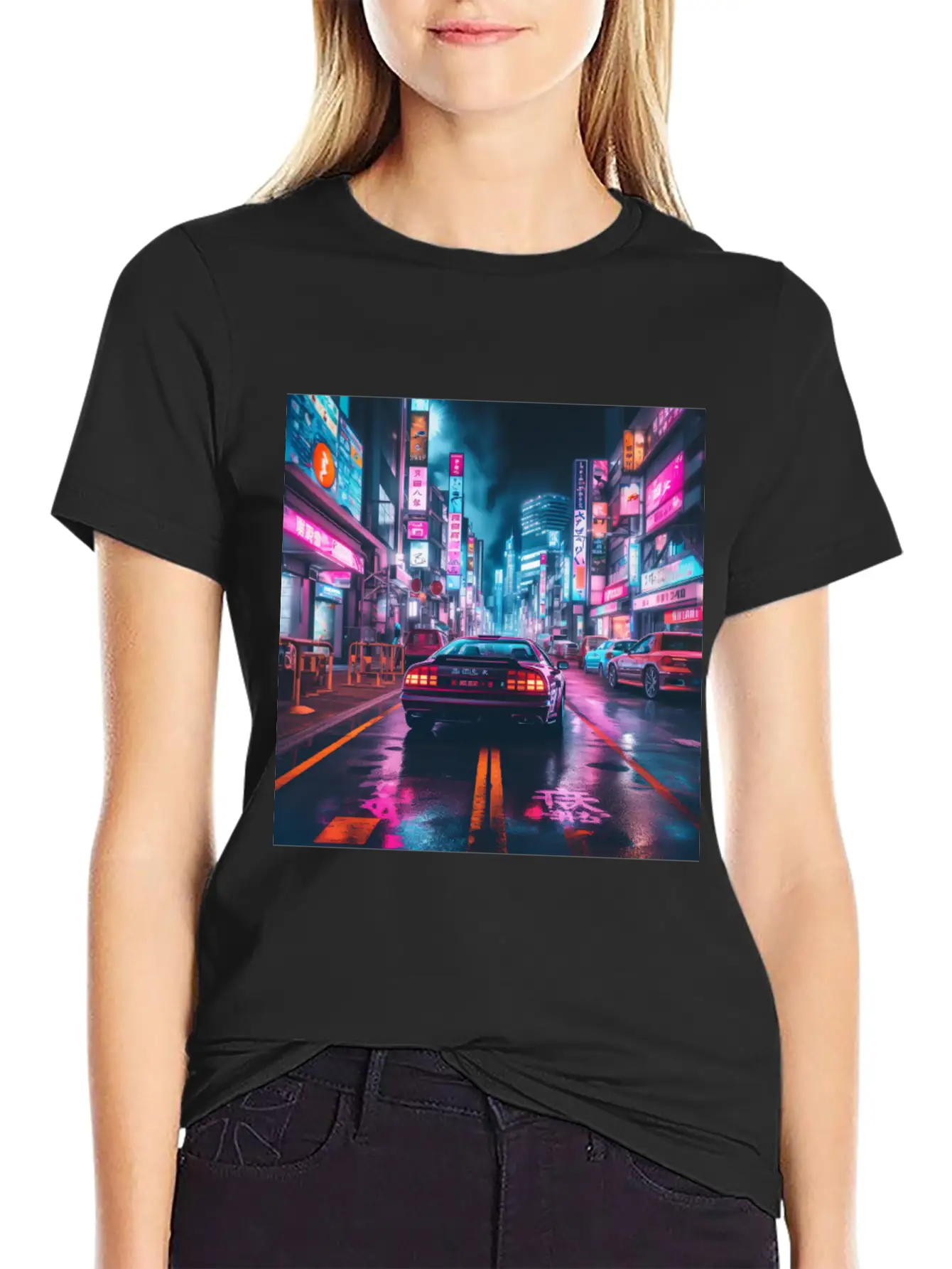 Vaporwave Tokyo Unisex Short Sleeve Soft Cotton T-Shirt – Casual Everyday Wear