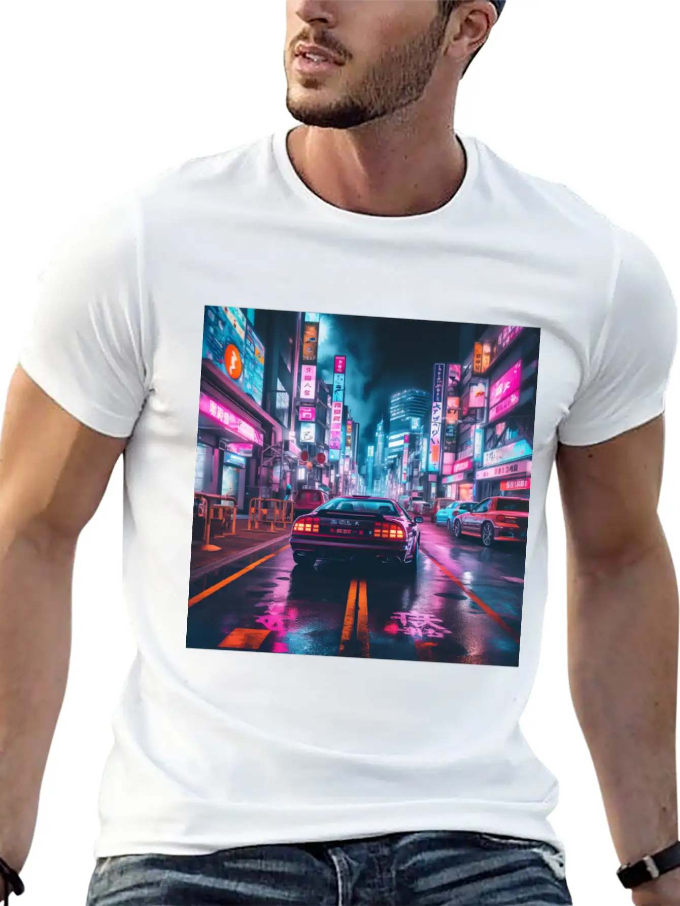 Vaporwave Tokyo Unisex Short Sleeve Soft Cotton T-Shirt – Casual Everyday Wear