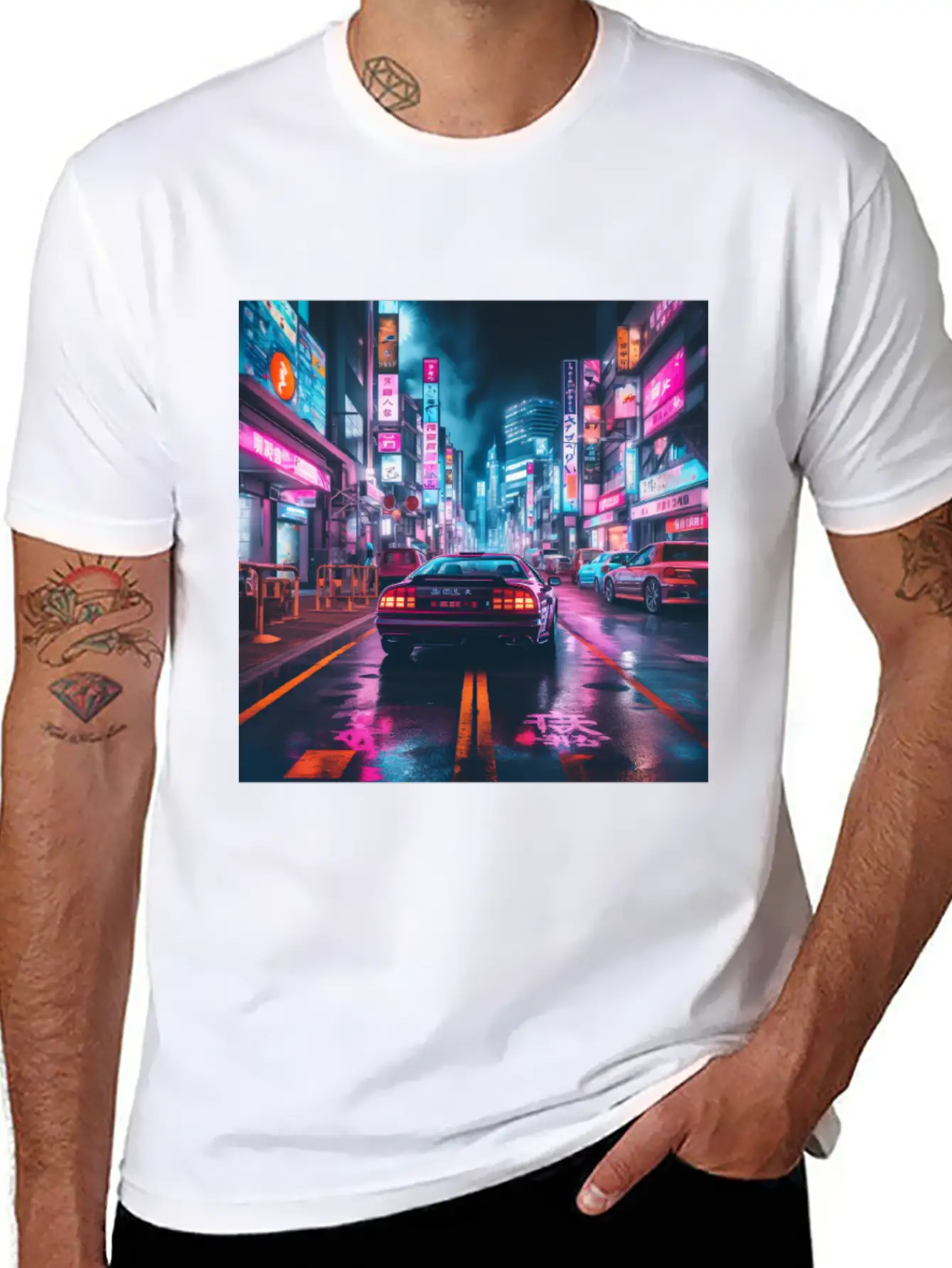 Vaporwave Tokyo Unisex Short Sleeve Soft Cotton T-Shirt – Casual Everyday Wear