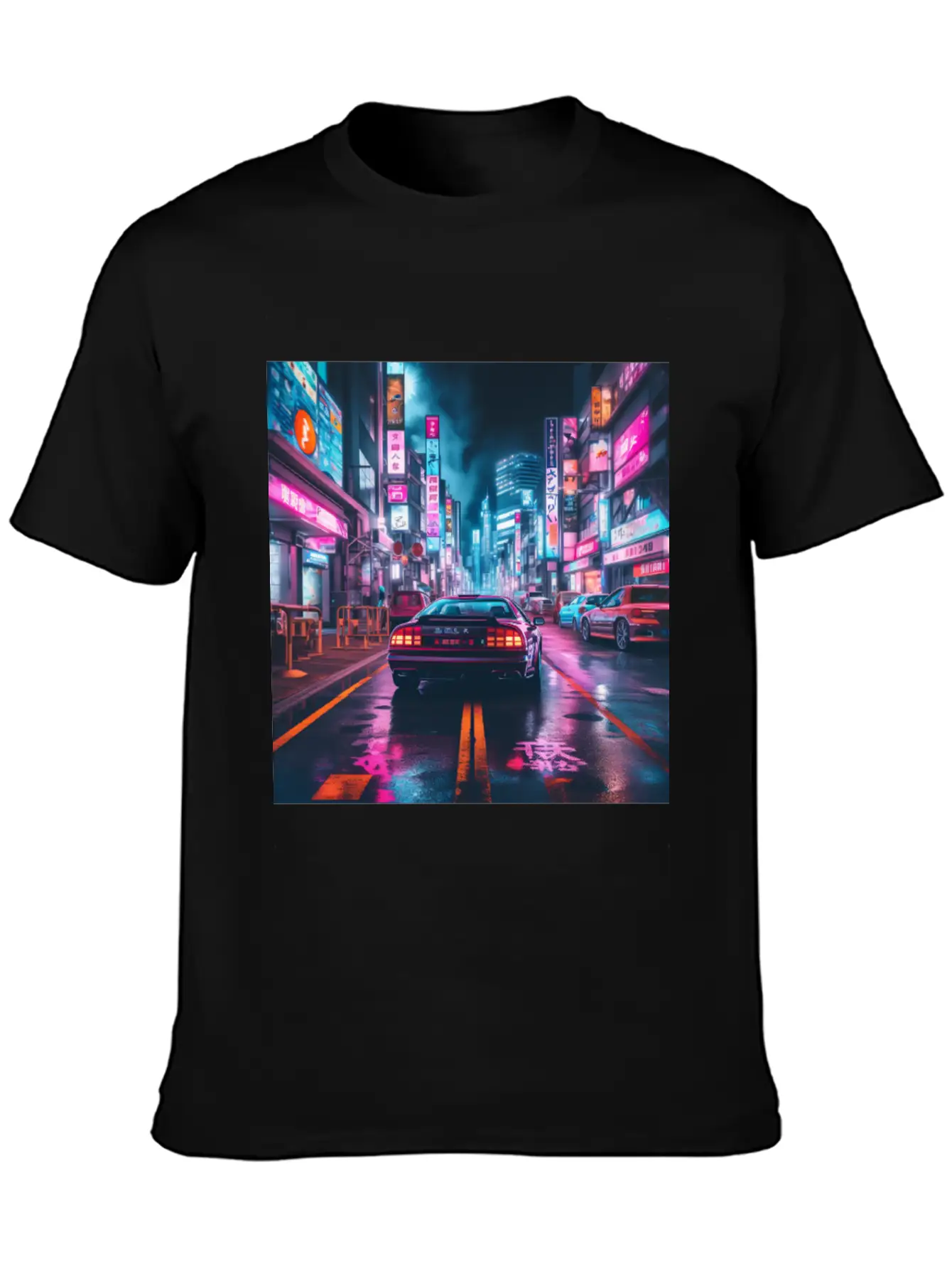 Vaporwave Tokyo Unisex Short Sleeve Soft Cotton T-Shirt – Casual Everyday Wear