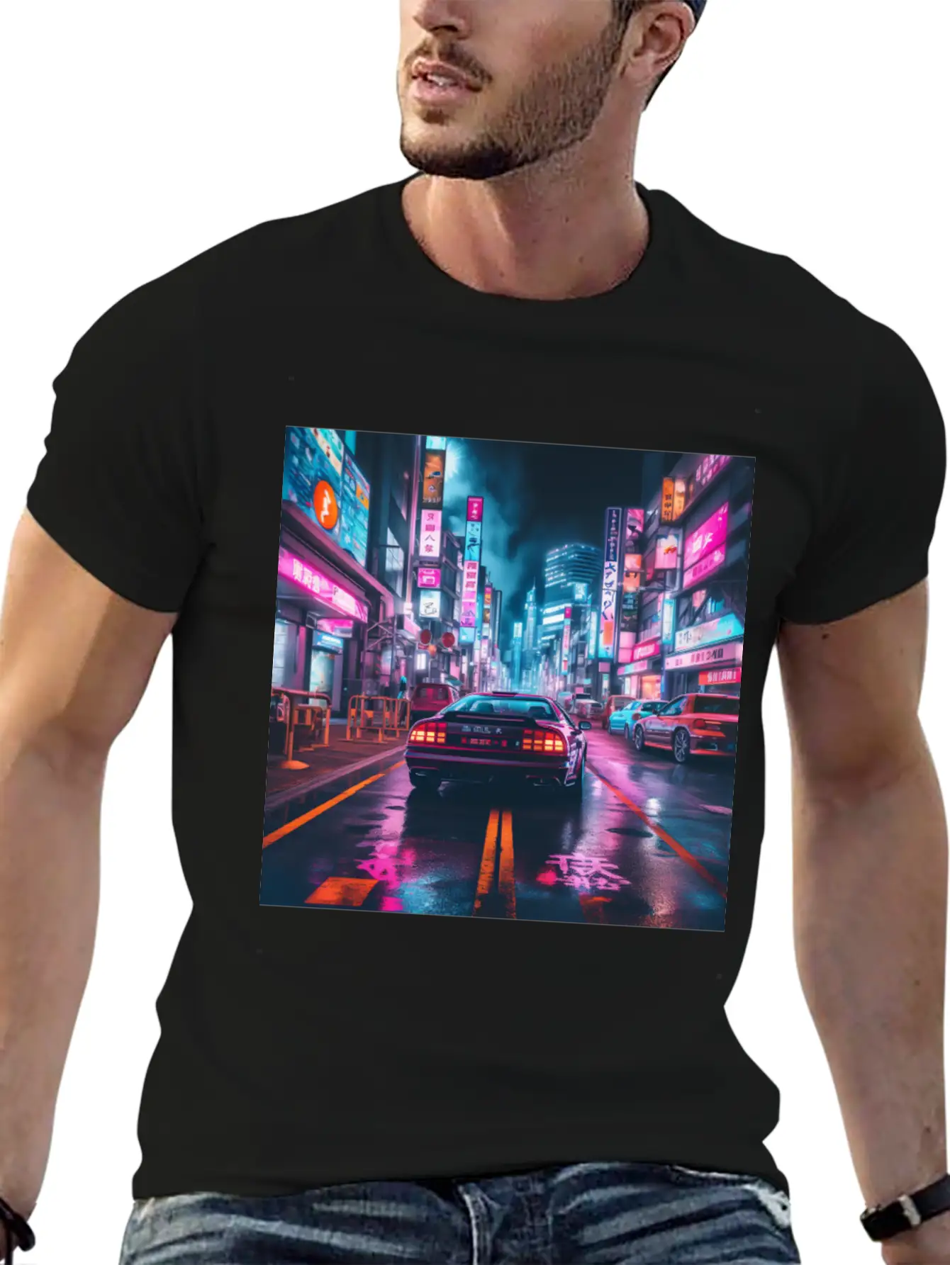 Vaporwave Tokyo Unisex Short Sleeve Soft Cotton T-Shirt – Casual Everyday Wear