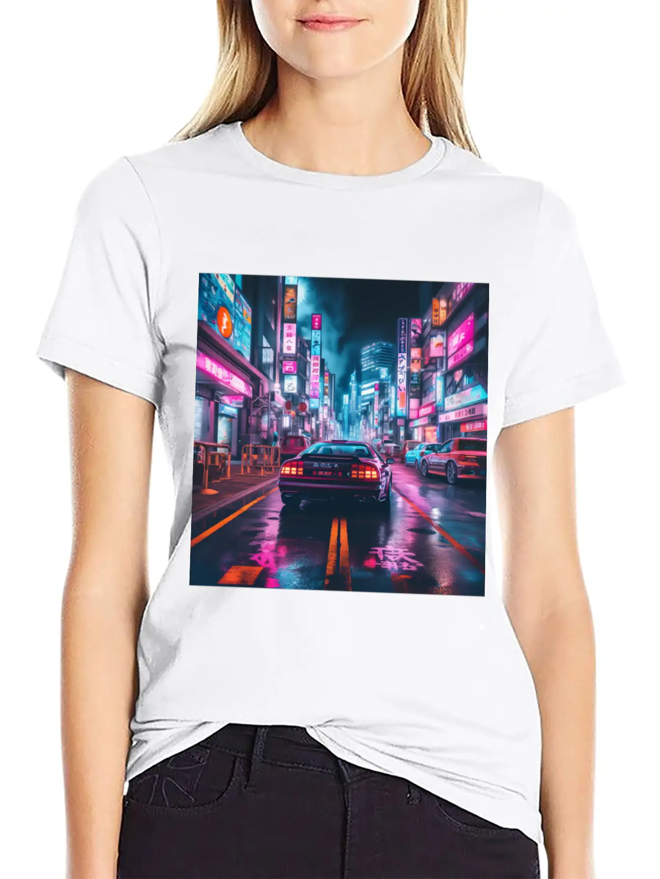 Vaporwave Tokyo Unisex Short Sleeve Soft Cotton T-Shirt – Casual Everyday Wear