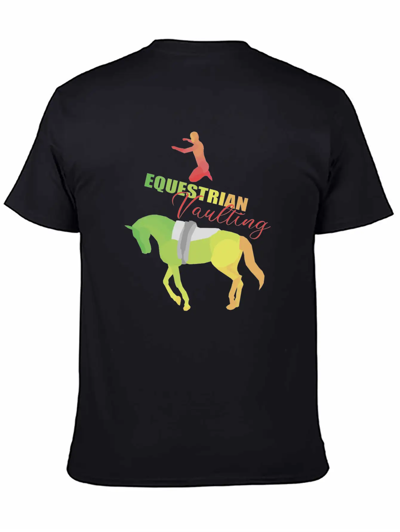 Vaulting Horse Unisex Short Sleeve Soft Cotton T-Shirt – Casual Everyday Wear