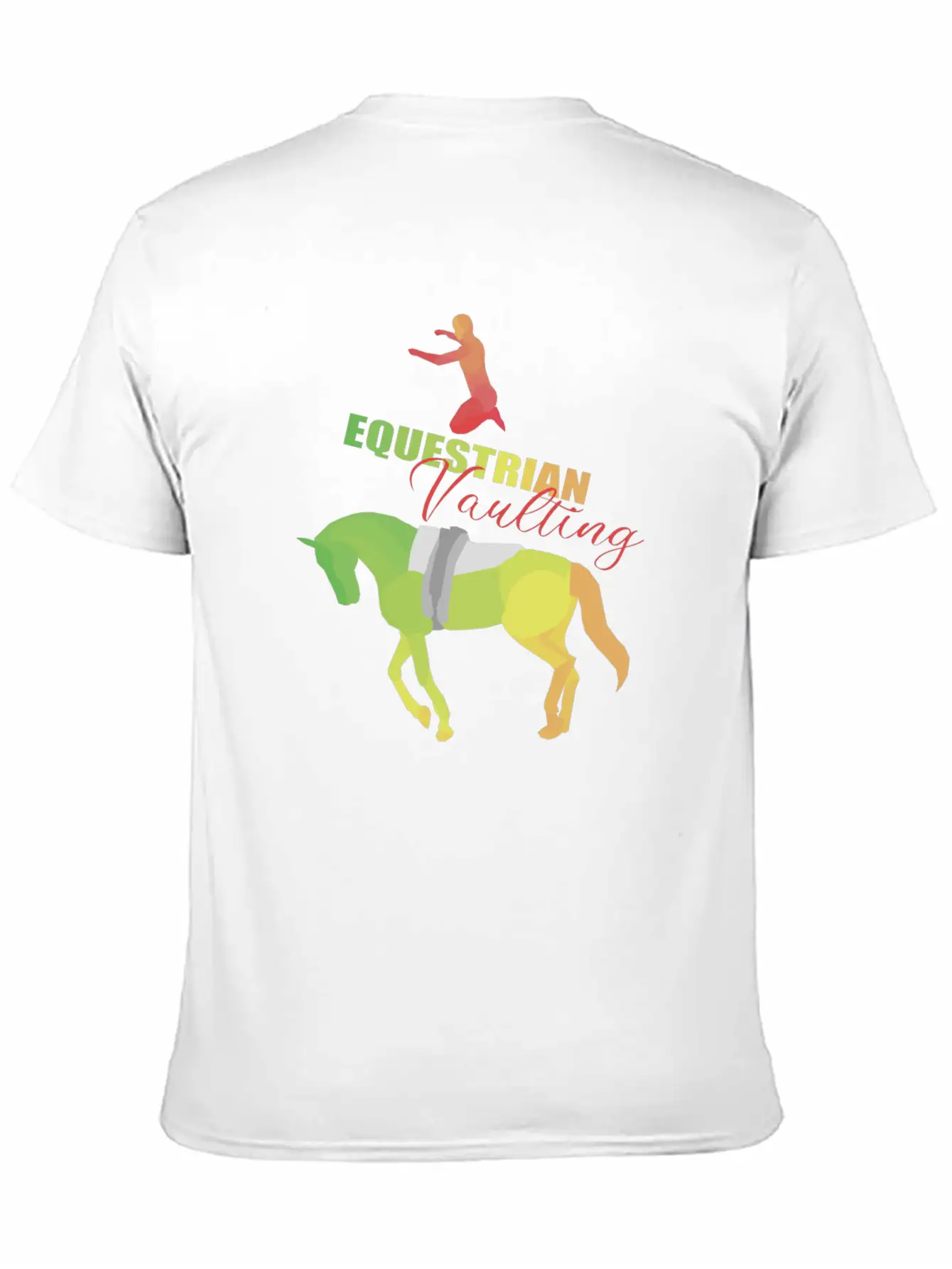 Vaulting Horse Unisex Short Sleeve Soft Cotton T-Shirt – Casual Everyday Wear