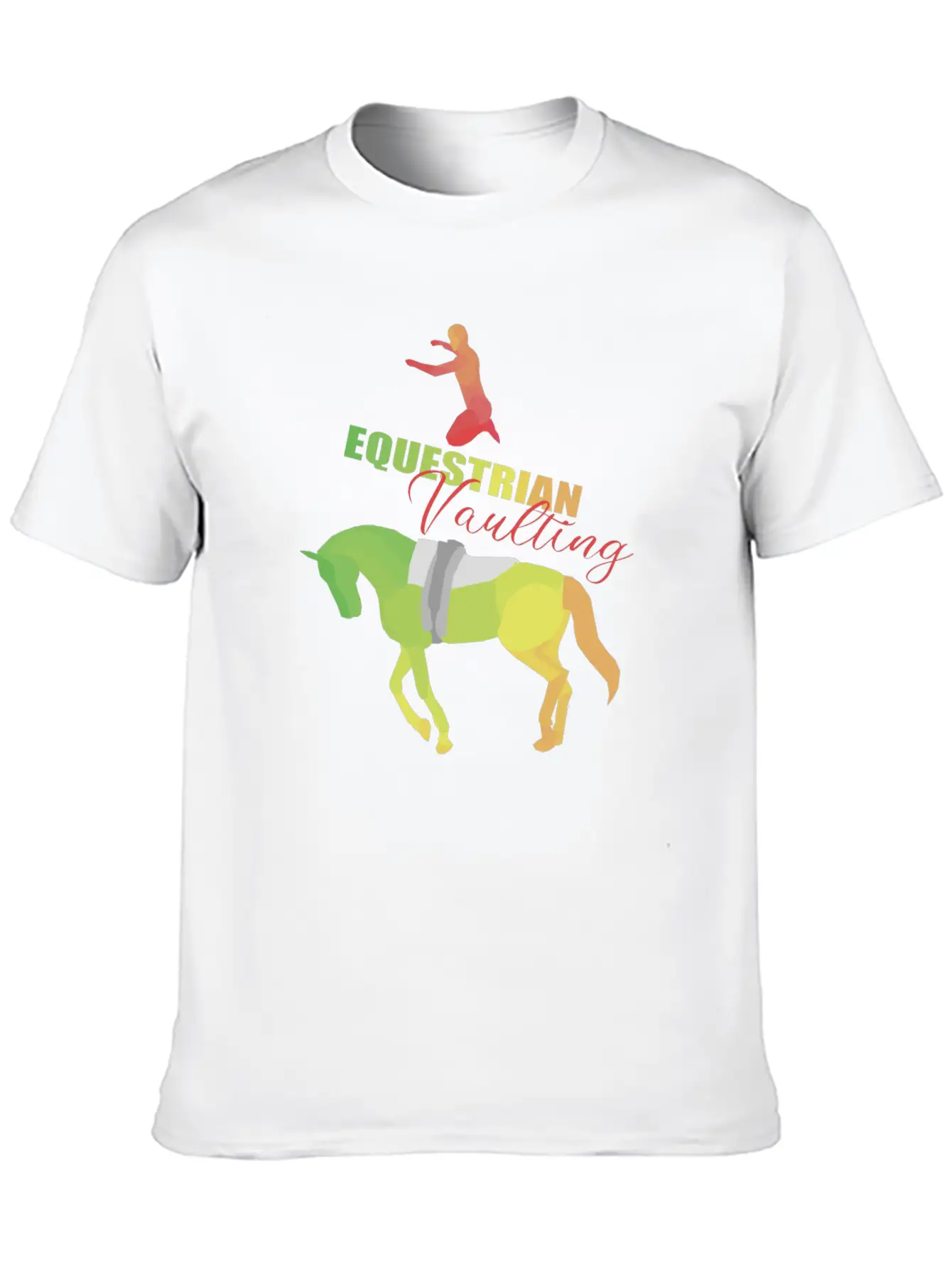 Vaulting Horse Unisex Short Sleeve Soft Cotton T-Shirt – Casual Everyday Wear