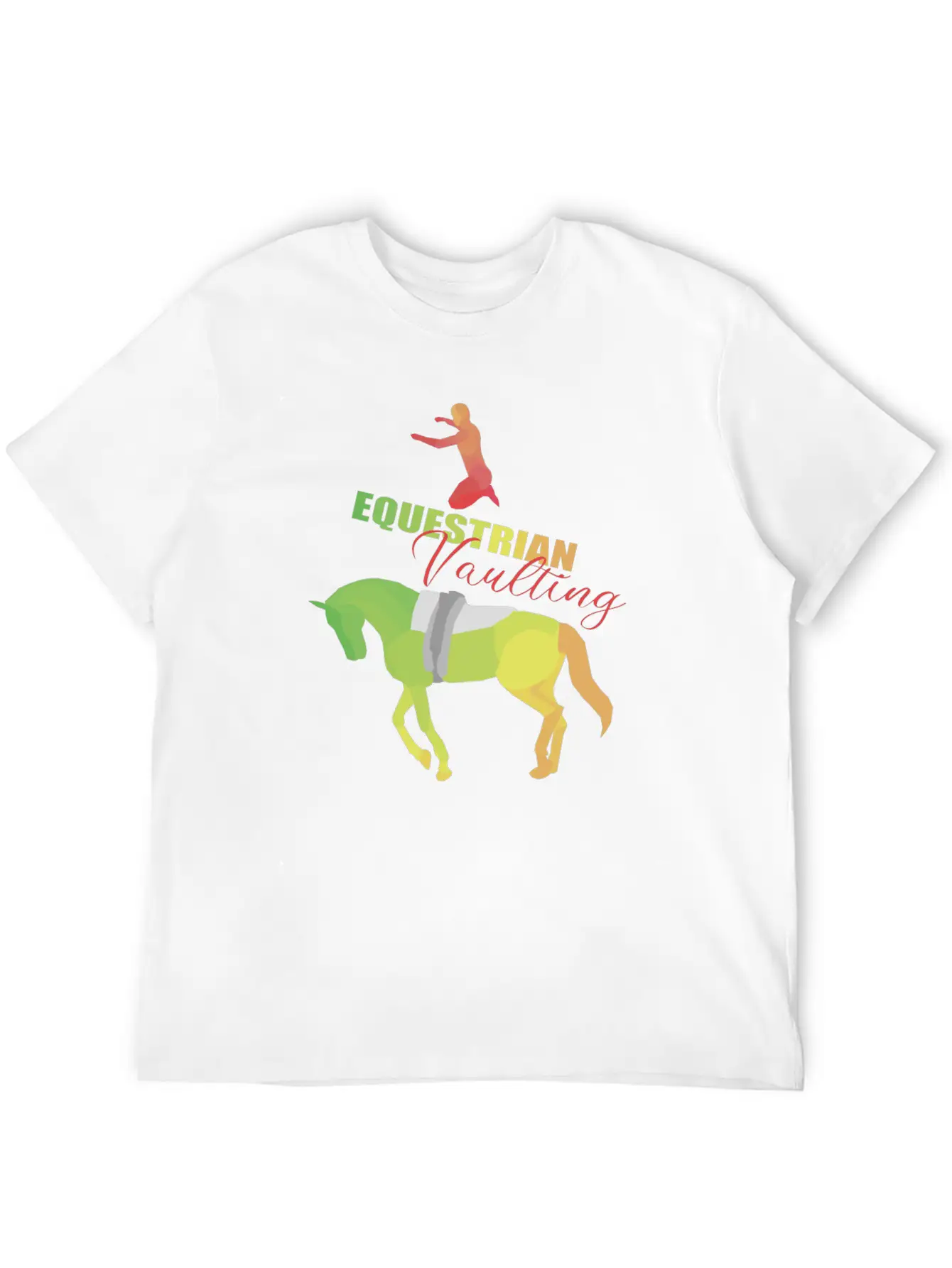 Vaulting Horse Unisex Short Sleeve Soft Cotton T-Shirt – Casual Everyday Wear