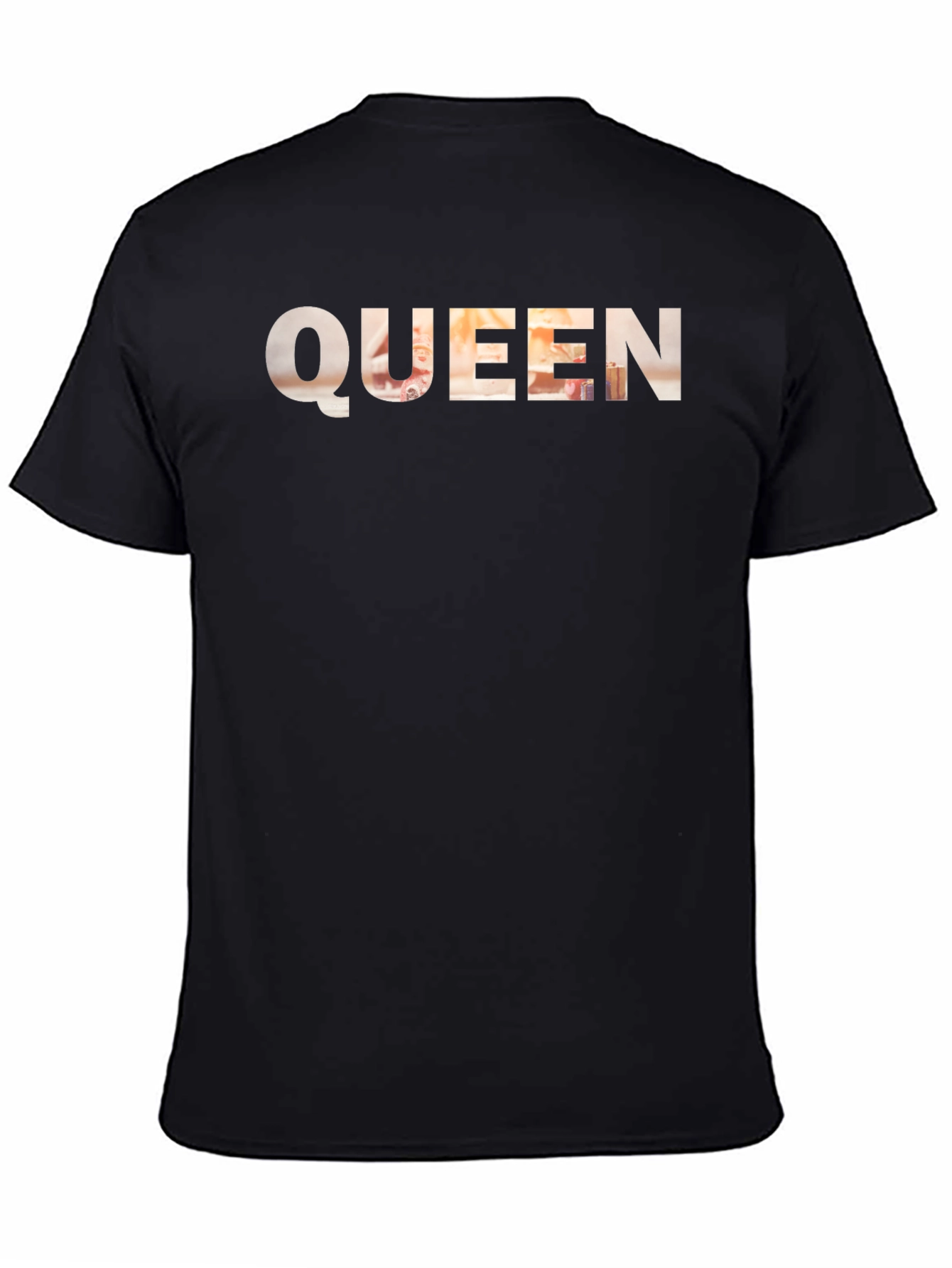 Queen Graphic Tee - Black Crew Neck T-Shirt