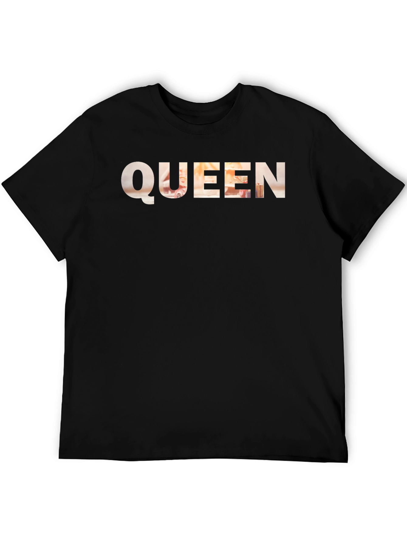 Queen Graphic Tee - Black Crew Neck T-Shirt