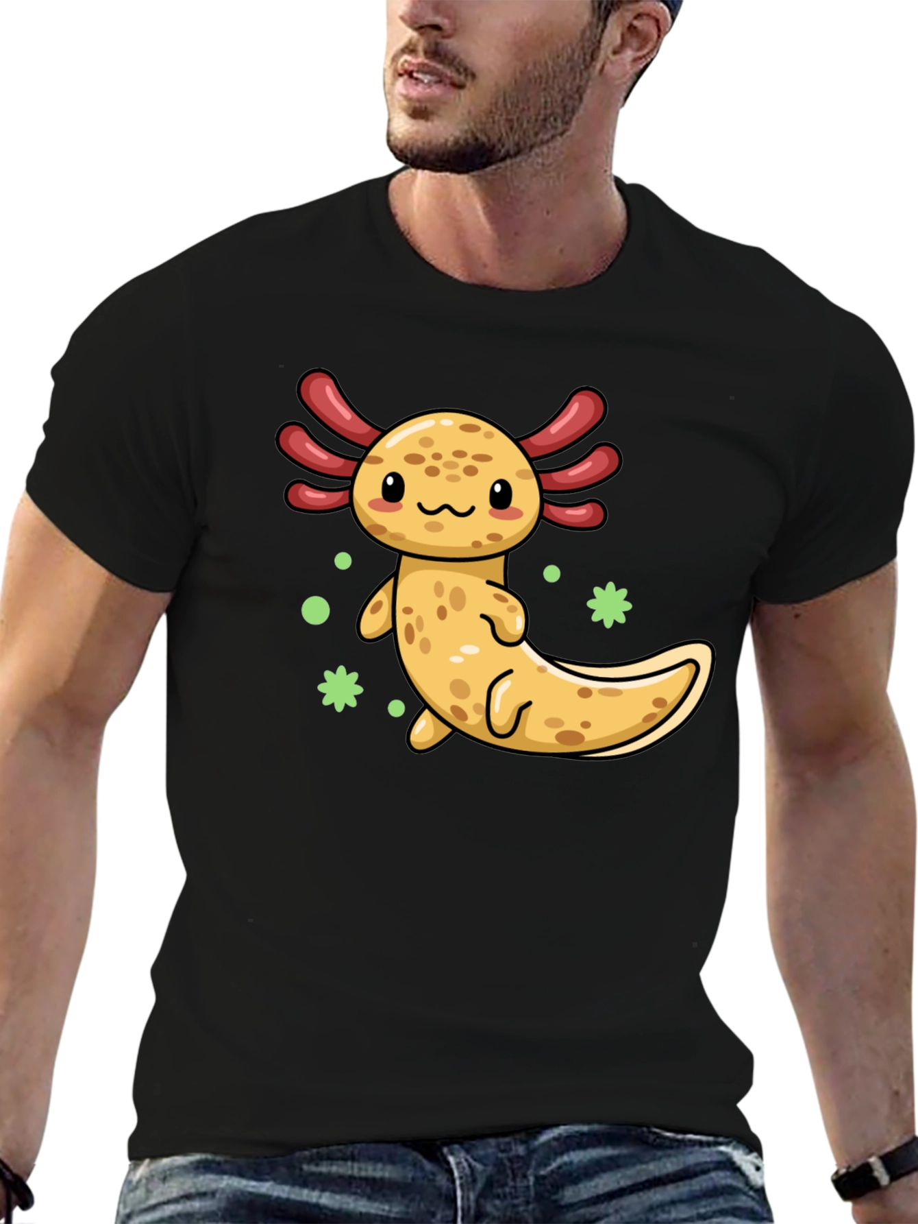 Axolotl Kawaii T-Shirt - Cute Amphibian Tee