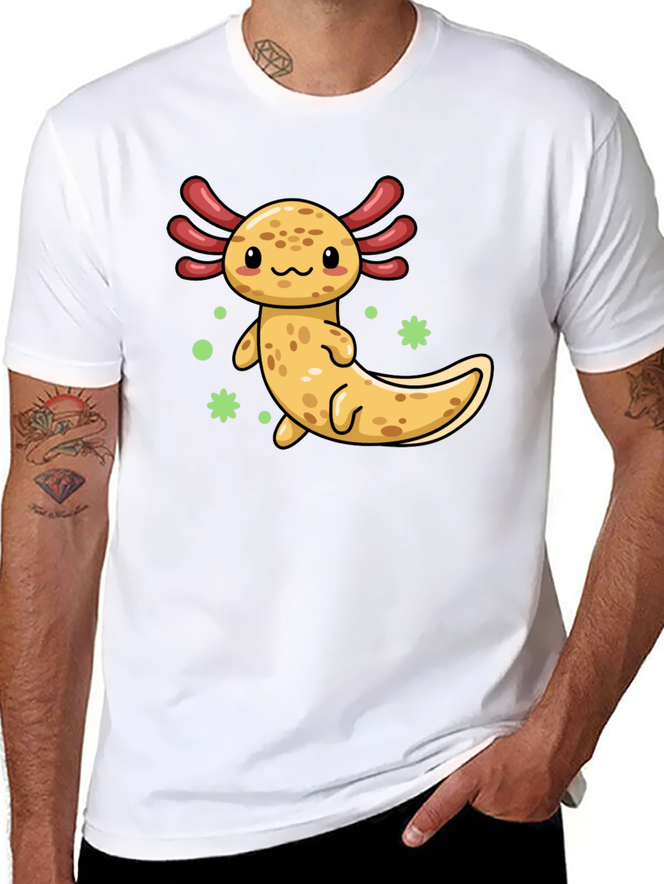 Axolotl Kawaii T-Shirt - Cute Amphibian Tee