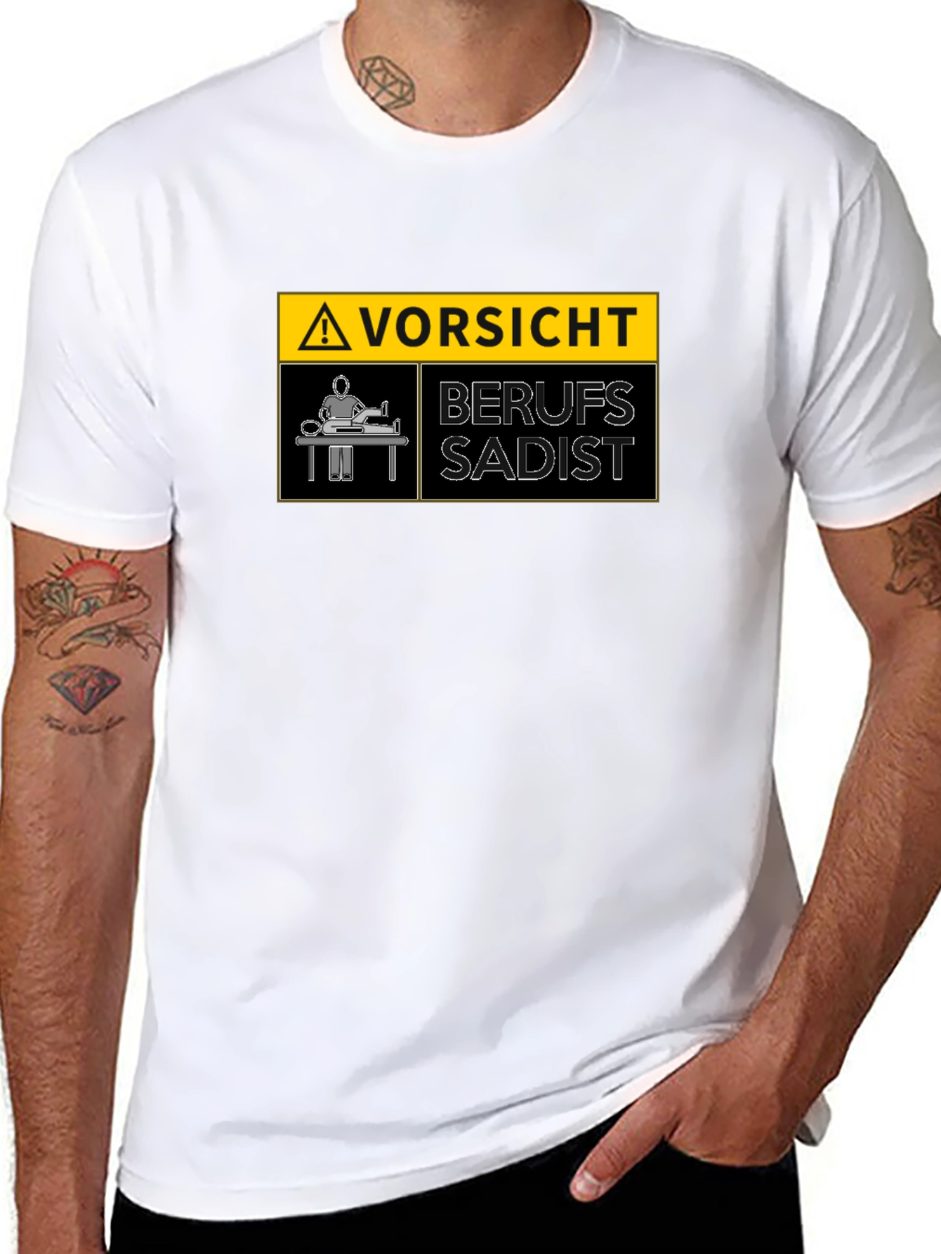 Vorsicht Berufs Sadist Warning T-Shirt