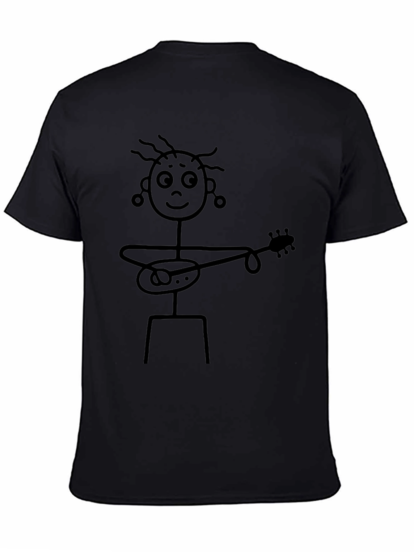 Stick Figure Guitarist Graphic T-Shirt