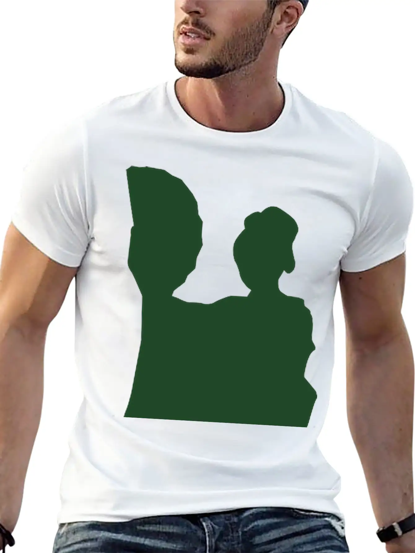 Vector Asian Silhouette Comfortable Minimalist Graphic Tee – Summer Style Essential