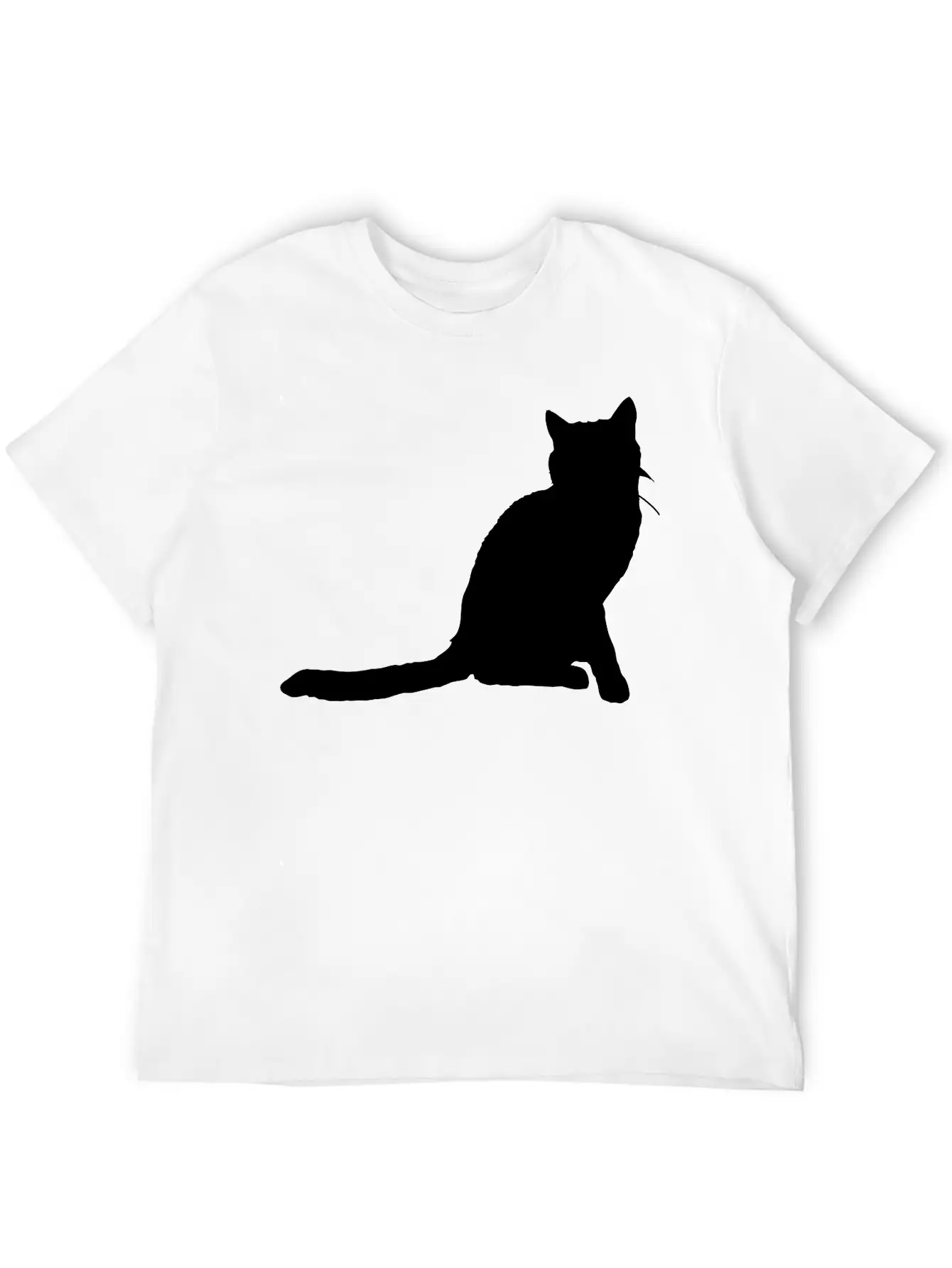 Vector Cat Silhouette Stylish Everyday T-Shirt – Unisex Basic Cotton Tee
