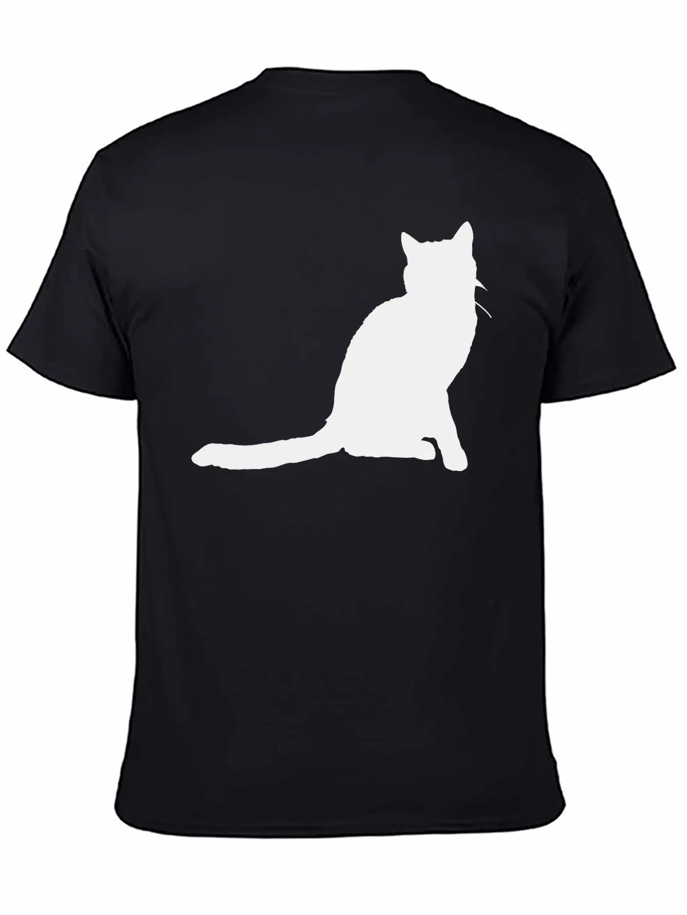 Vector Cat Silhouette Stylish Everyday T-Shirt – Unisex Basic Cotton Tee
