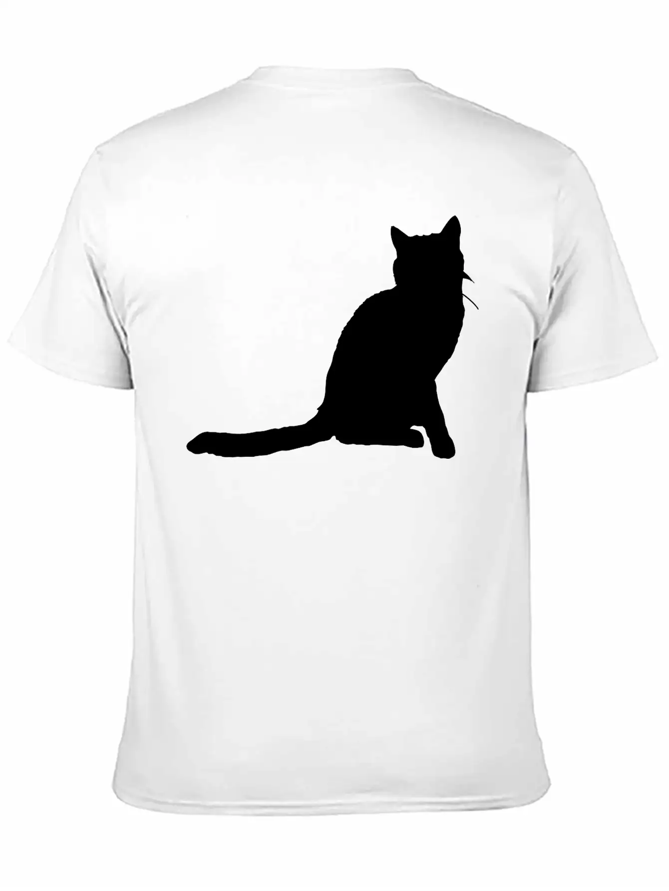 Vector Cat Silhouette Stylish Everyday T-Shirt – Unisex Basic Cotton Tee