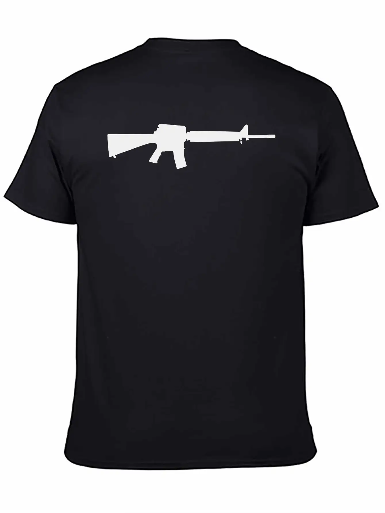 Vector Gun Silhouette Basic Graphic T-Shirt – Daily Comfort In Soft Cotton
