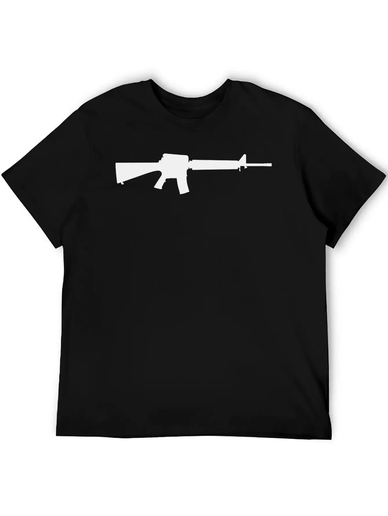 Vector Gun Silhouette Basic Graphic T-Shirt – Daily Comfort In Soft Cotton