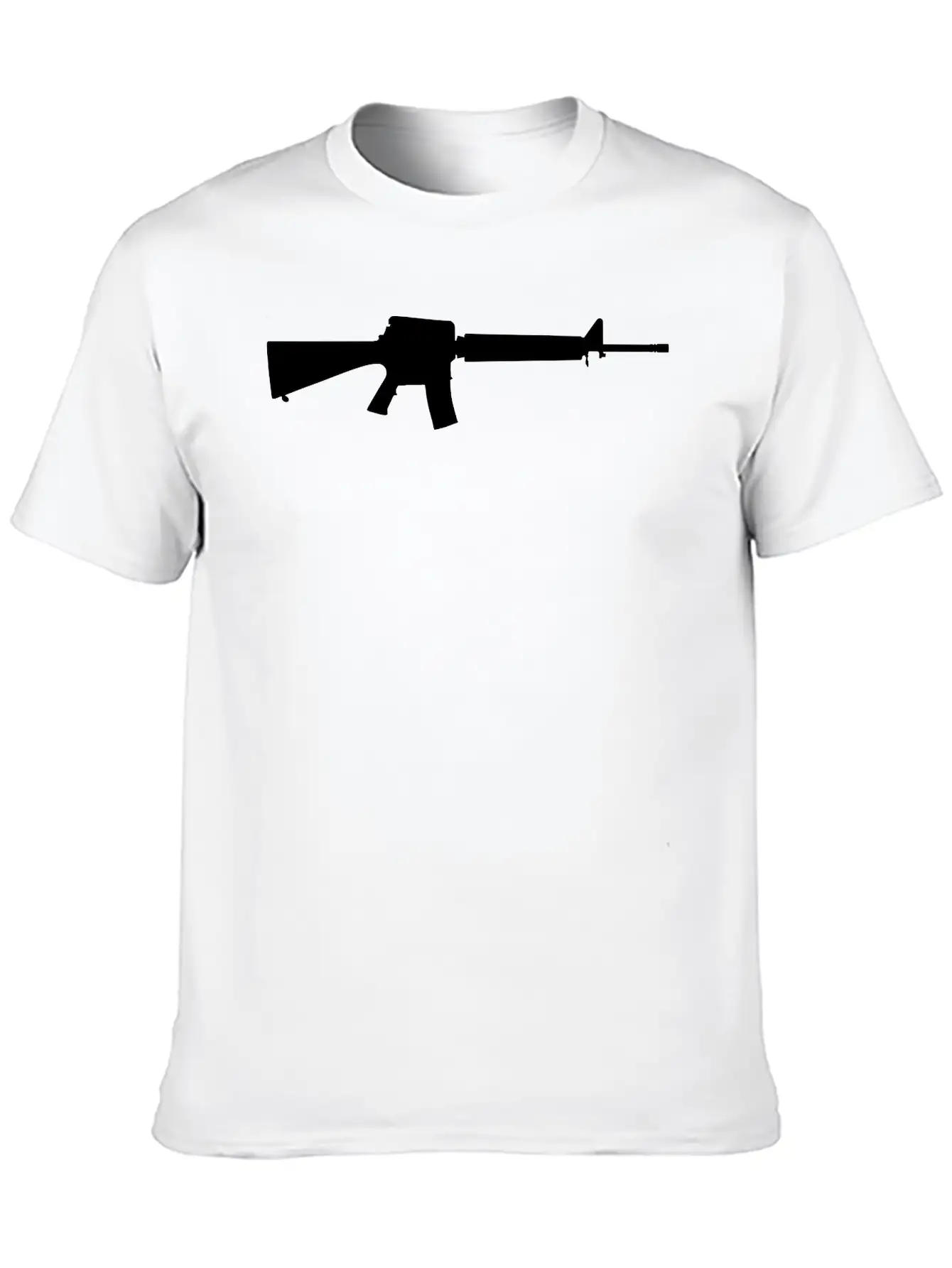 Vector Gun Silhouette Basic Graphic T-Shirt – Daily Comfort In Soft Cotton