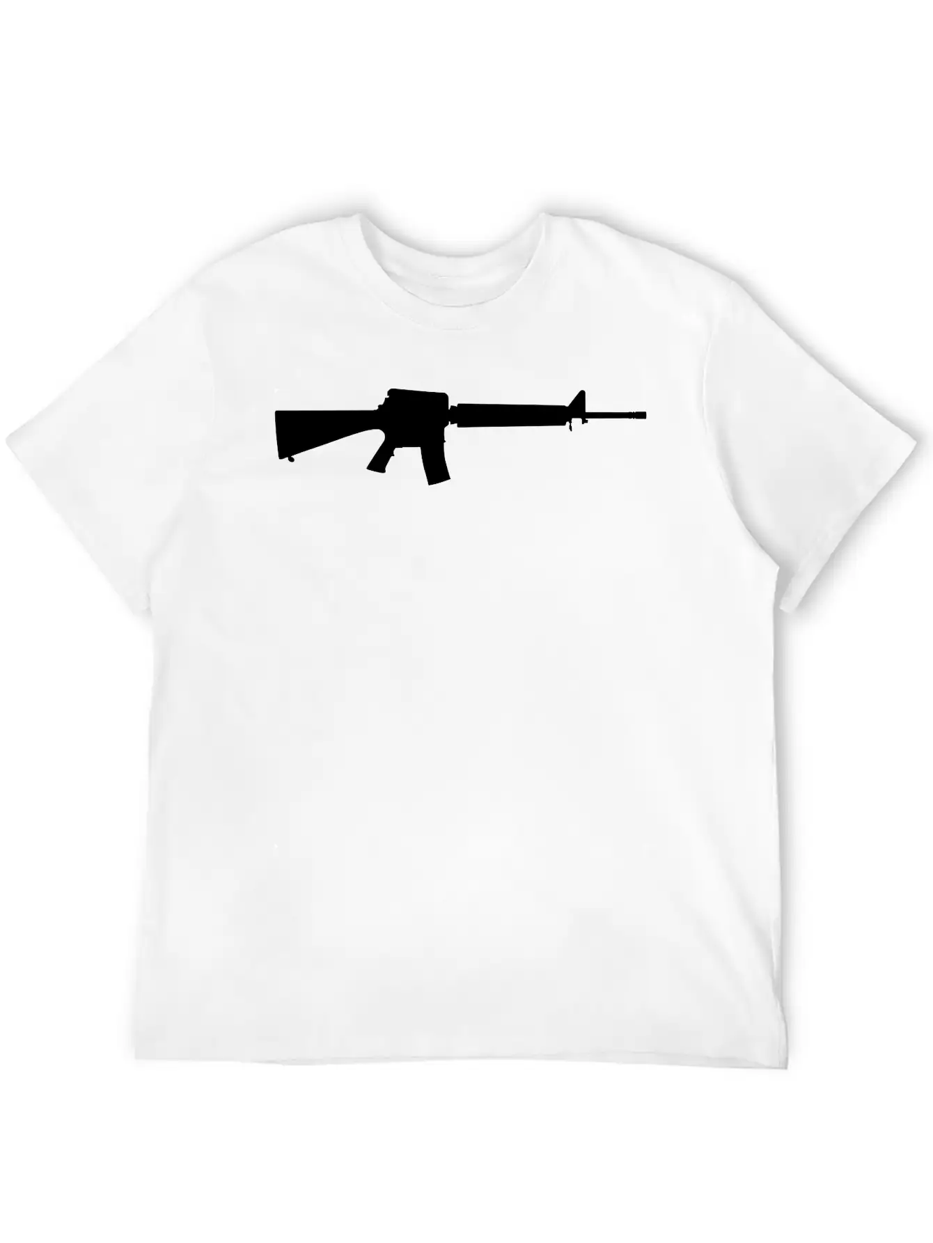 Vector Gun Silhouette Basic Graphic T-Shirt – Daily Comfort In Soft Cotton