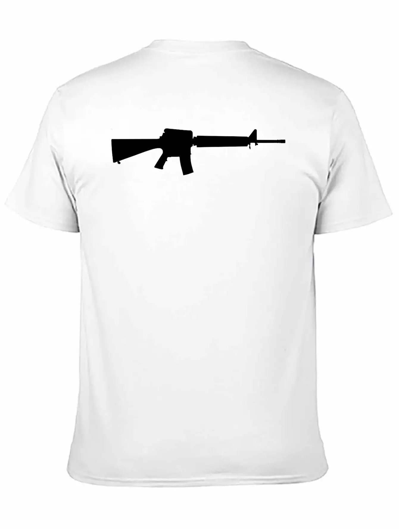 Vector Gun Silhouette Basic Graphic T-Shirt – Daily Comfort In Soft Cotton