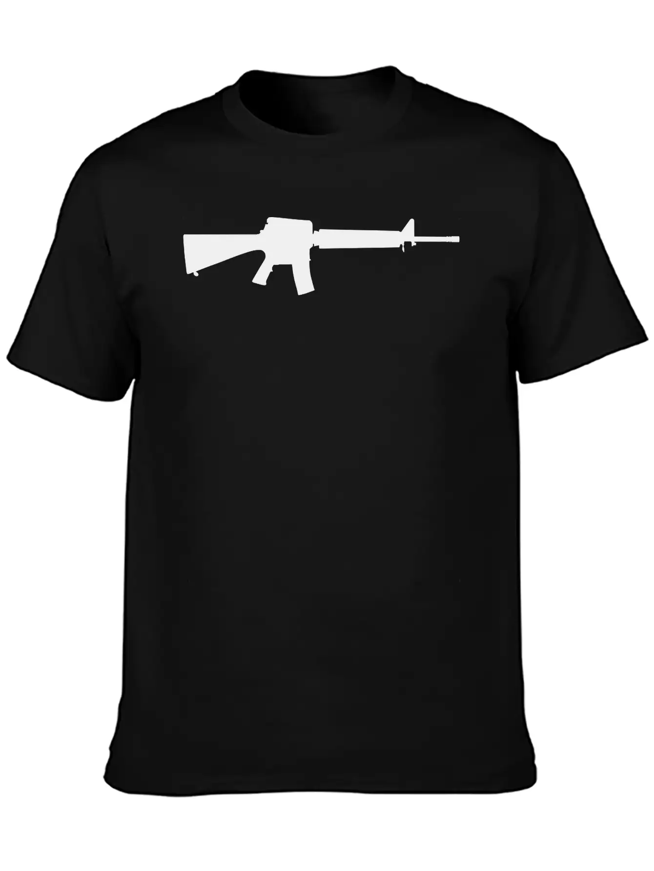 Vector Gun Silhouette Basic Graphic T-Shirt – Daily Comfort In Soft Cotton